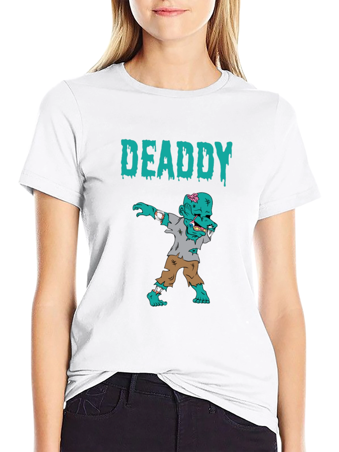 Black Deaddy Zombie Dab T-Shirt - Halloween Tee view 9