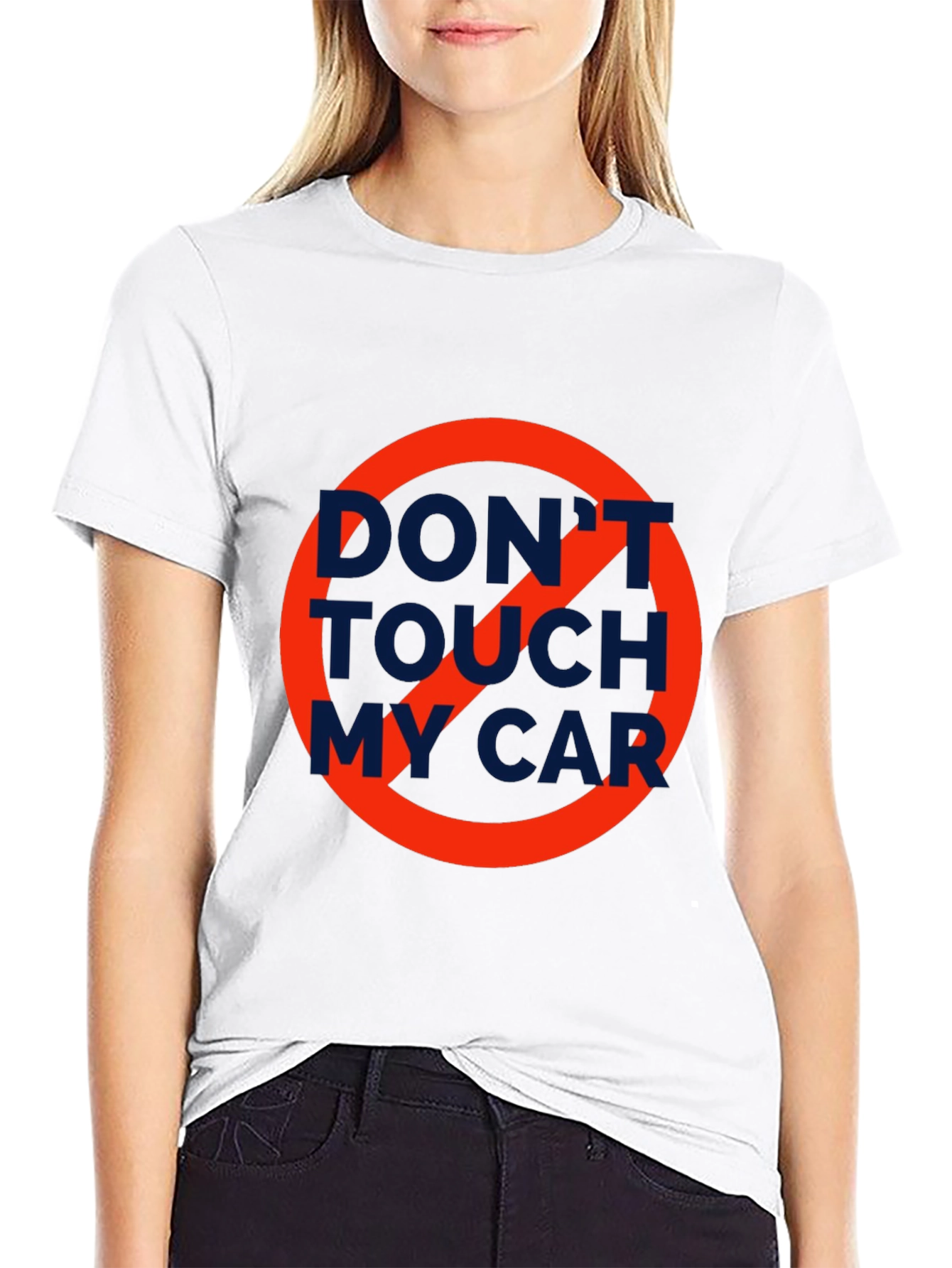Black Don't Touch My Car Graphic T-Shirt view 9