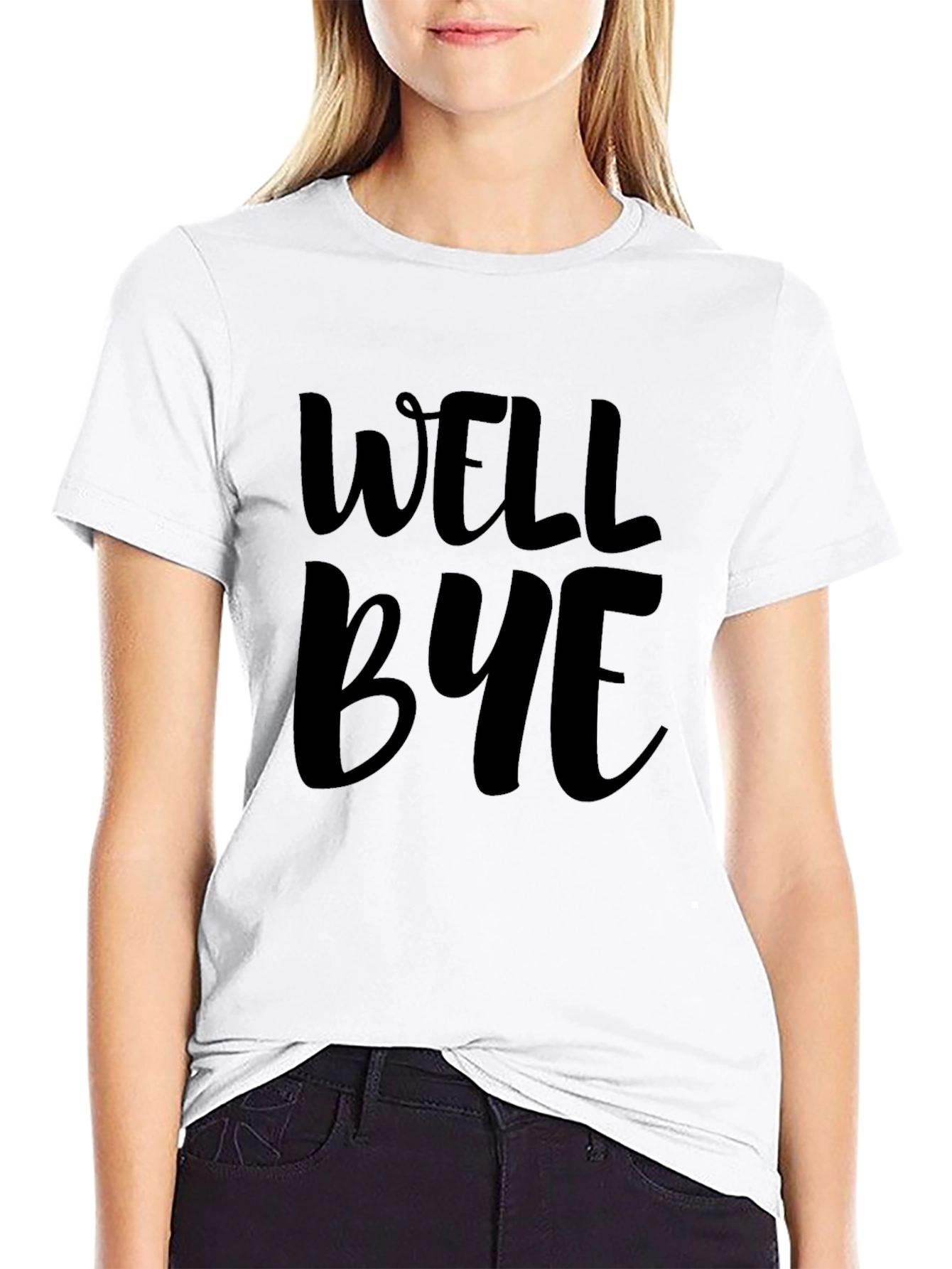 Black Well Bye Graphic T-Shirt - Casual Comfort view 9