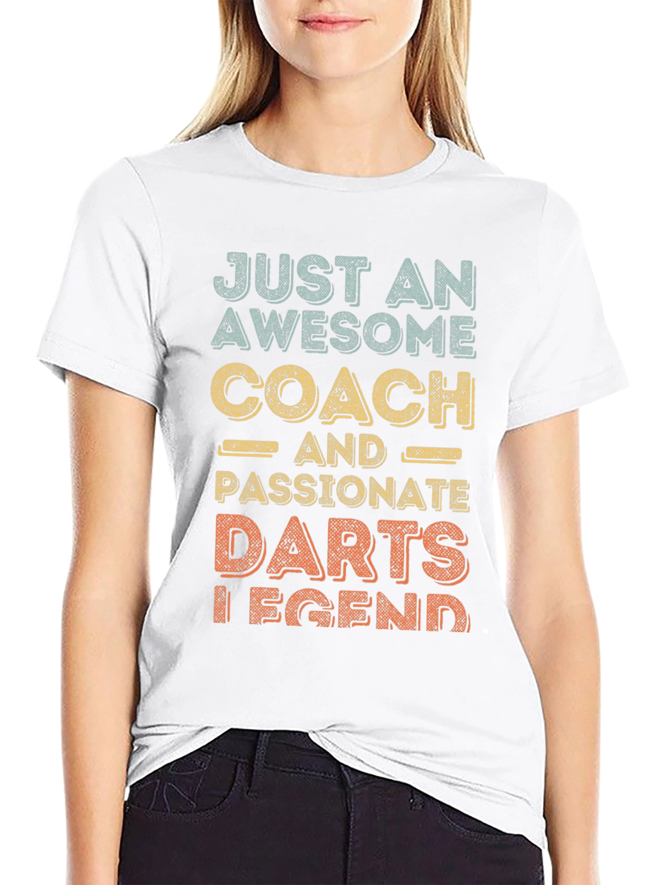 Black Awesome Darts Coach T-Shirt - Passionate Legend! view 9
