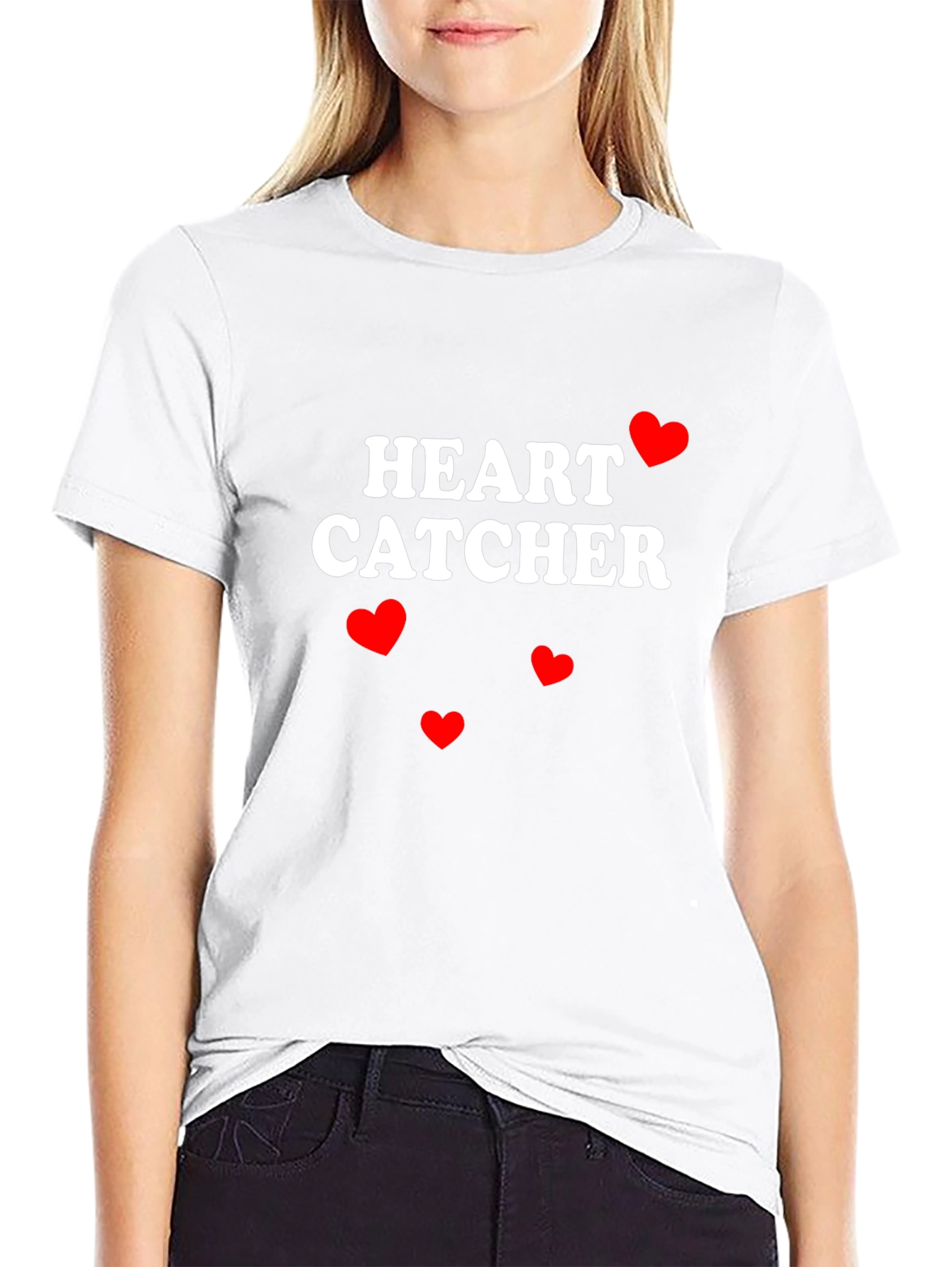 Black Heart Catcher Graphic Tee - Valentine's Day Ready view 9