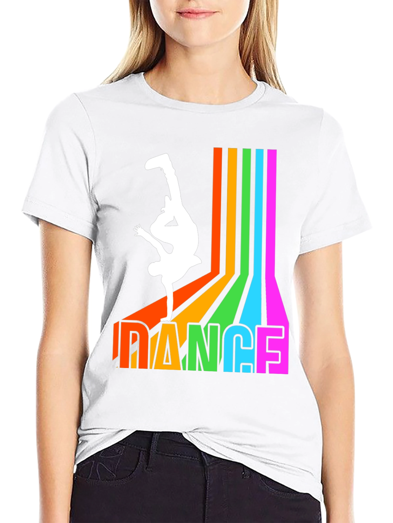 Black Retro Dance T-Shirt - Breakdance Graphic Tee view 9