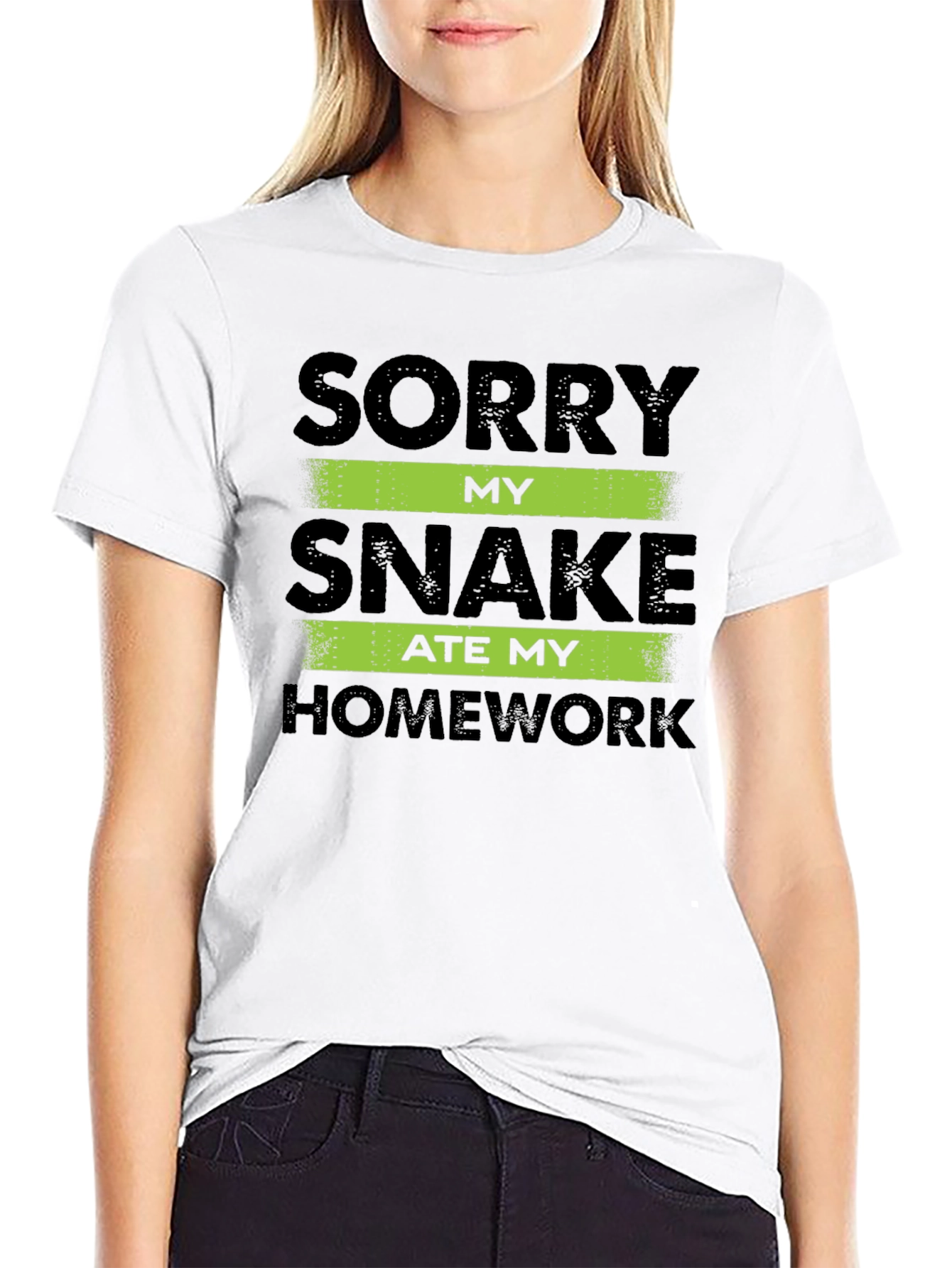 Black Snake Ate My Homework T-Shirt - Funny Student Tee view 9
