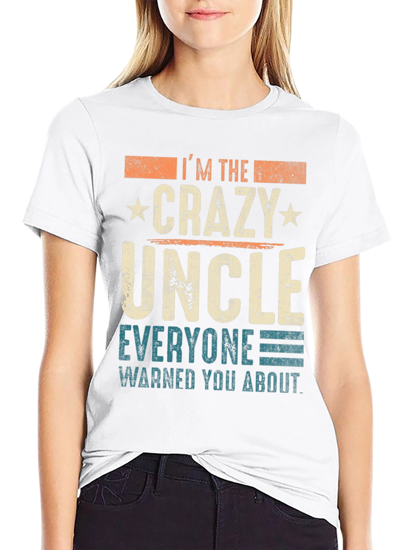 Black Crazy Uncle T-Shirt - Funny Novelty Tee for Uncles view 9