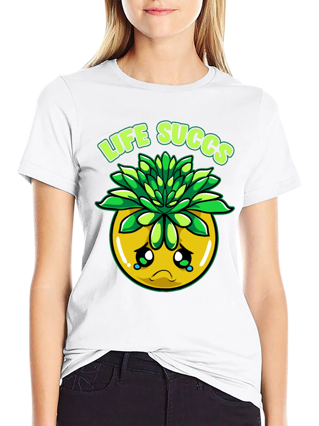 Black Life Succs T-Shirt - Funny Plant Pun Tee view 9