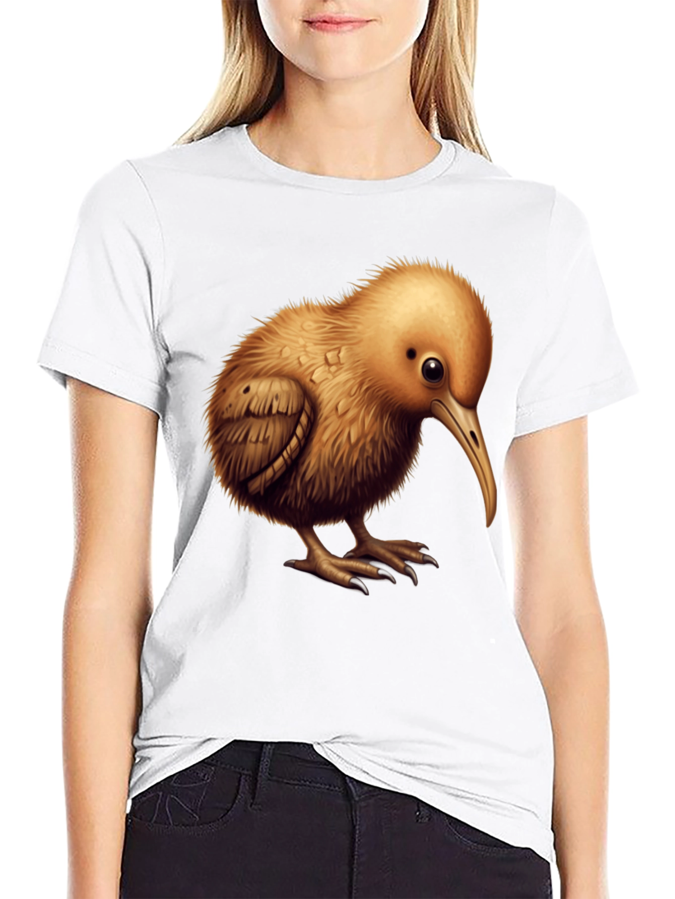 Black Kiwi Bird Graphic T-Shirt - Unique Animal Design view 9