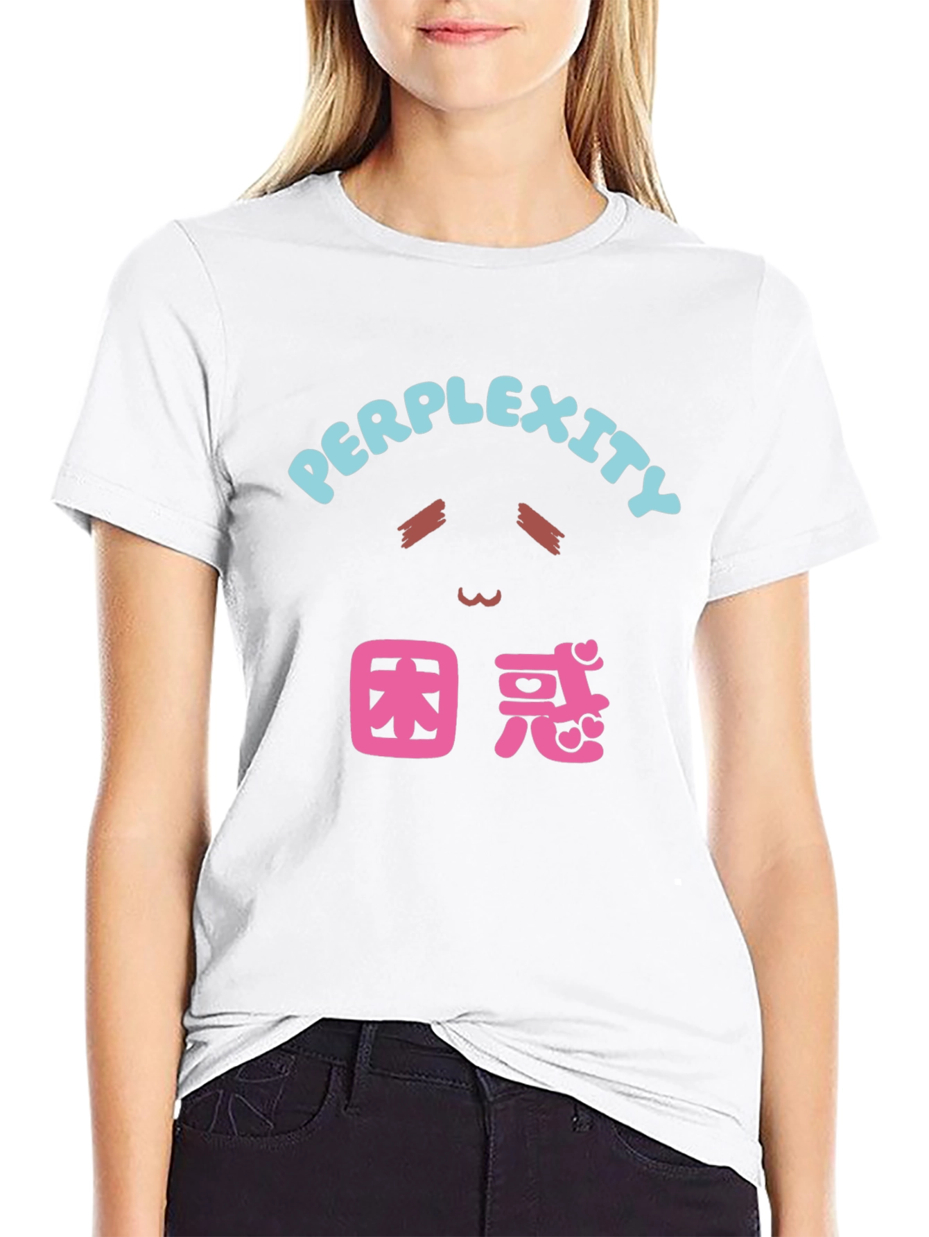 Black Perplexity Black T-Shirt with Anime Design view 9