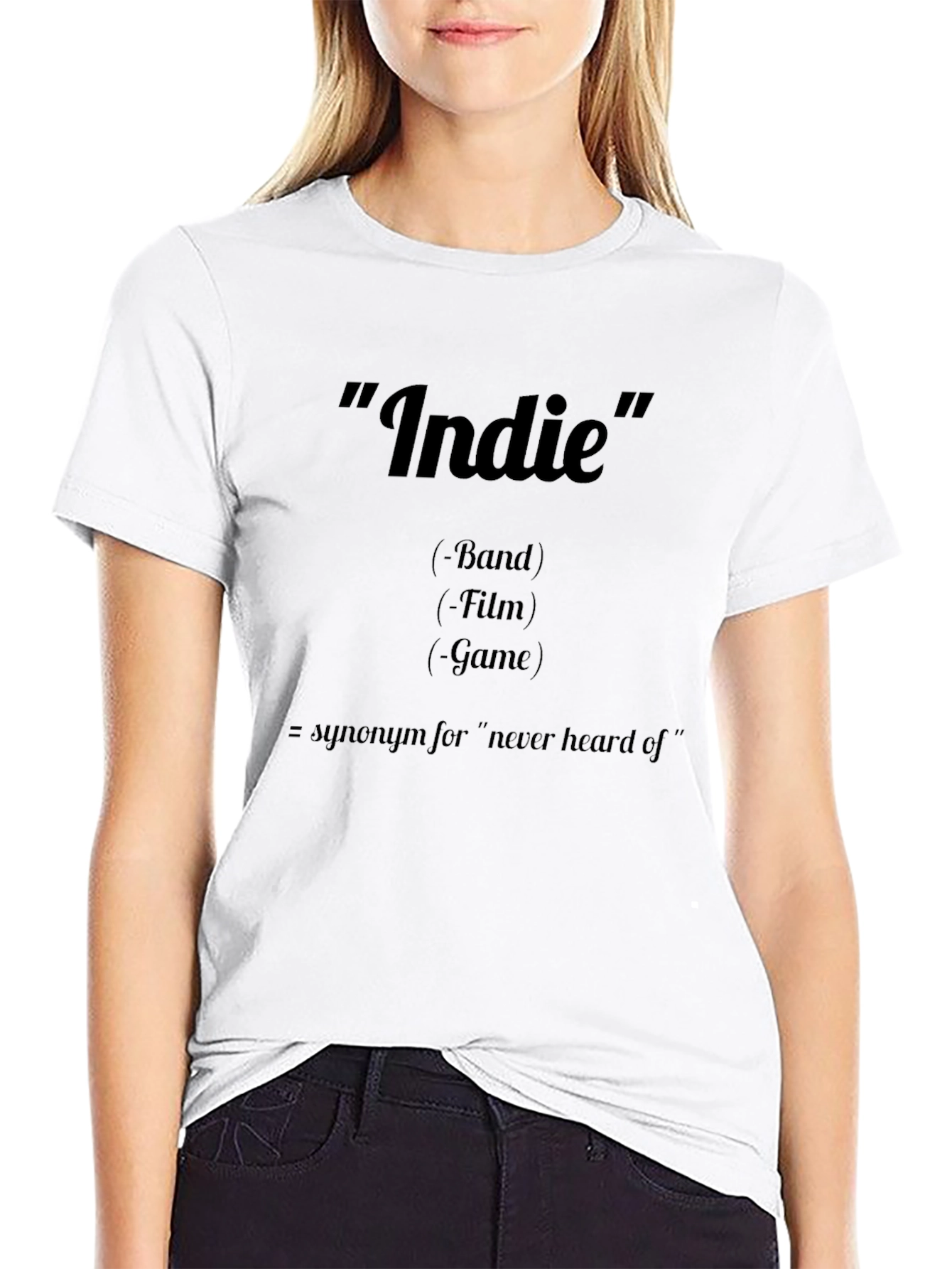 Black Indie Definition T-Shirt: Band, Film, Game Tee view 9