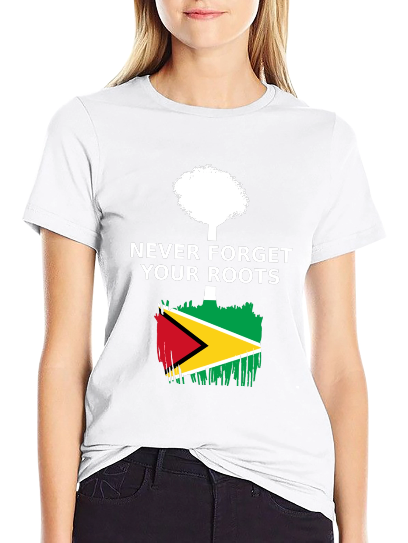 Black Guyana Roots T-Shirt - Never Forget view 9