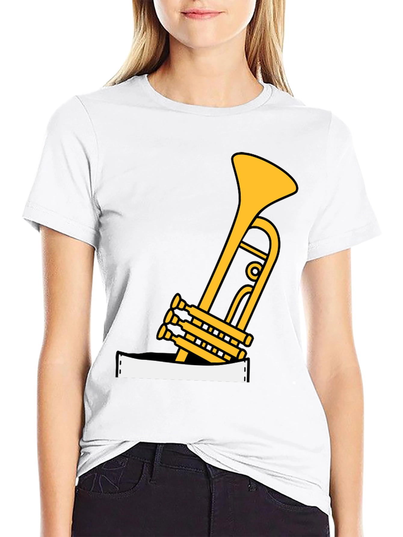 Black Musical Trumpet Graphic Tee view 9