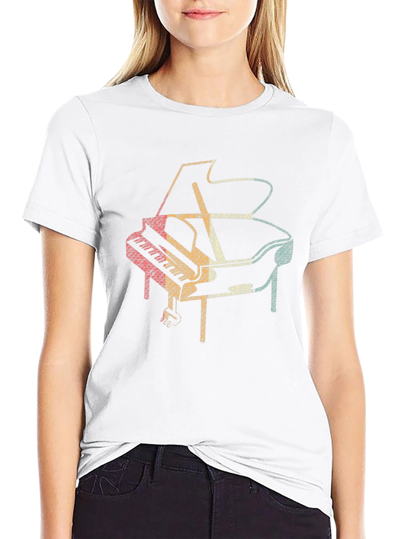 Retro Piano Graphic Tee - Music Lover Gift - 9