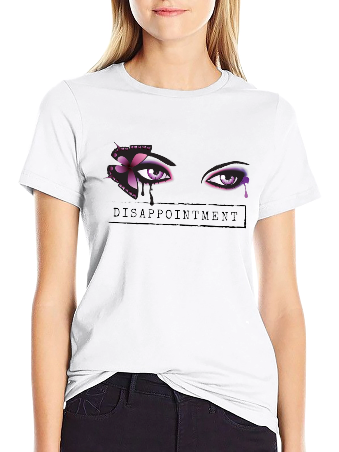 Black Disappointment Graphic Tee - Black T-Shirt view 9