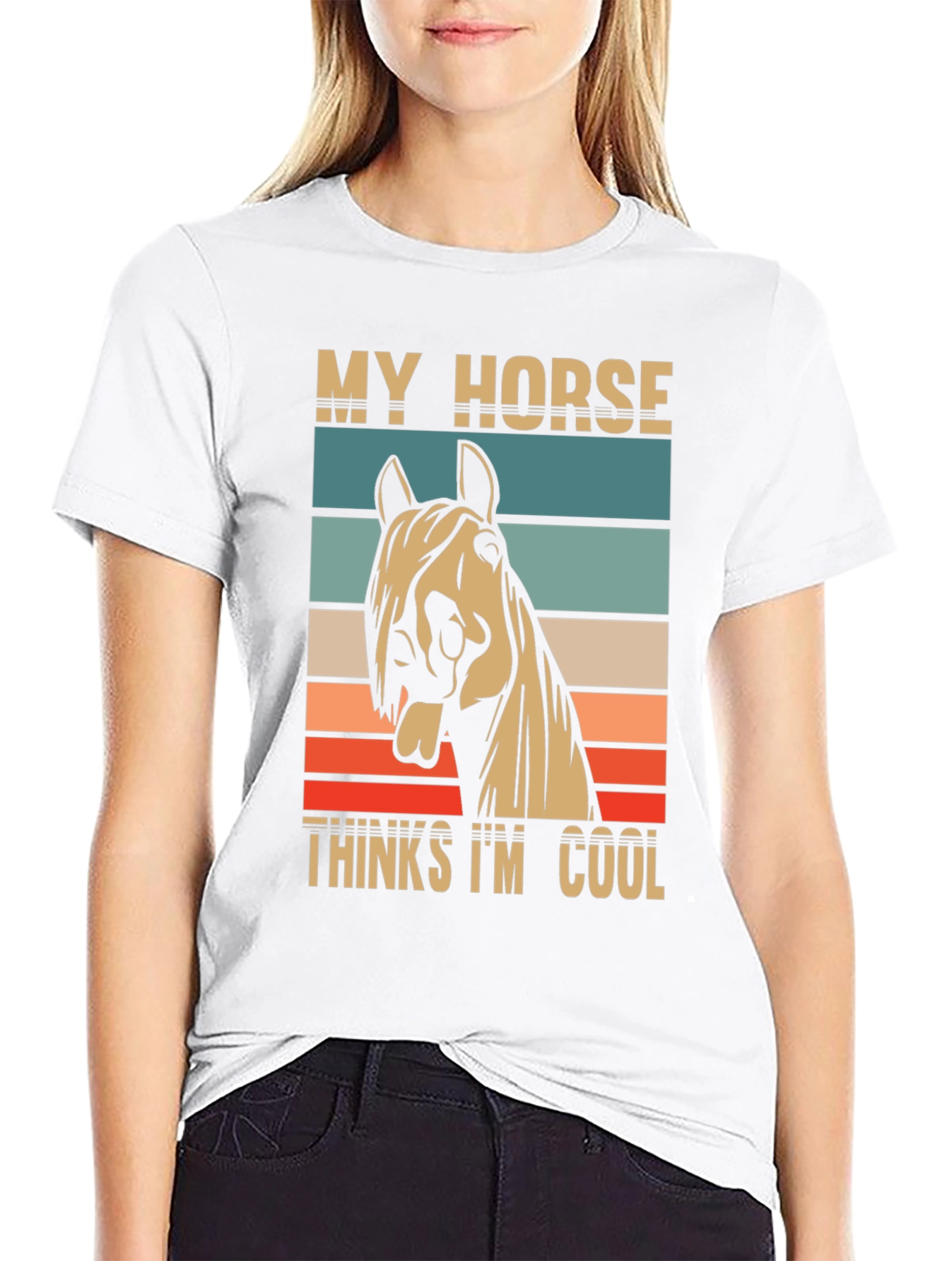 My Horse Thinks I'm Cool Graphic Tee - 9