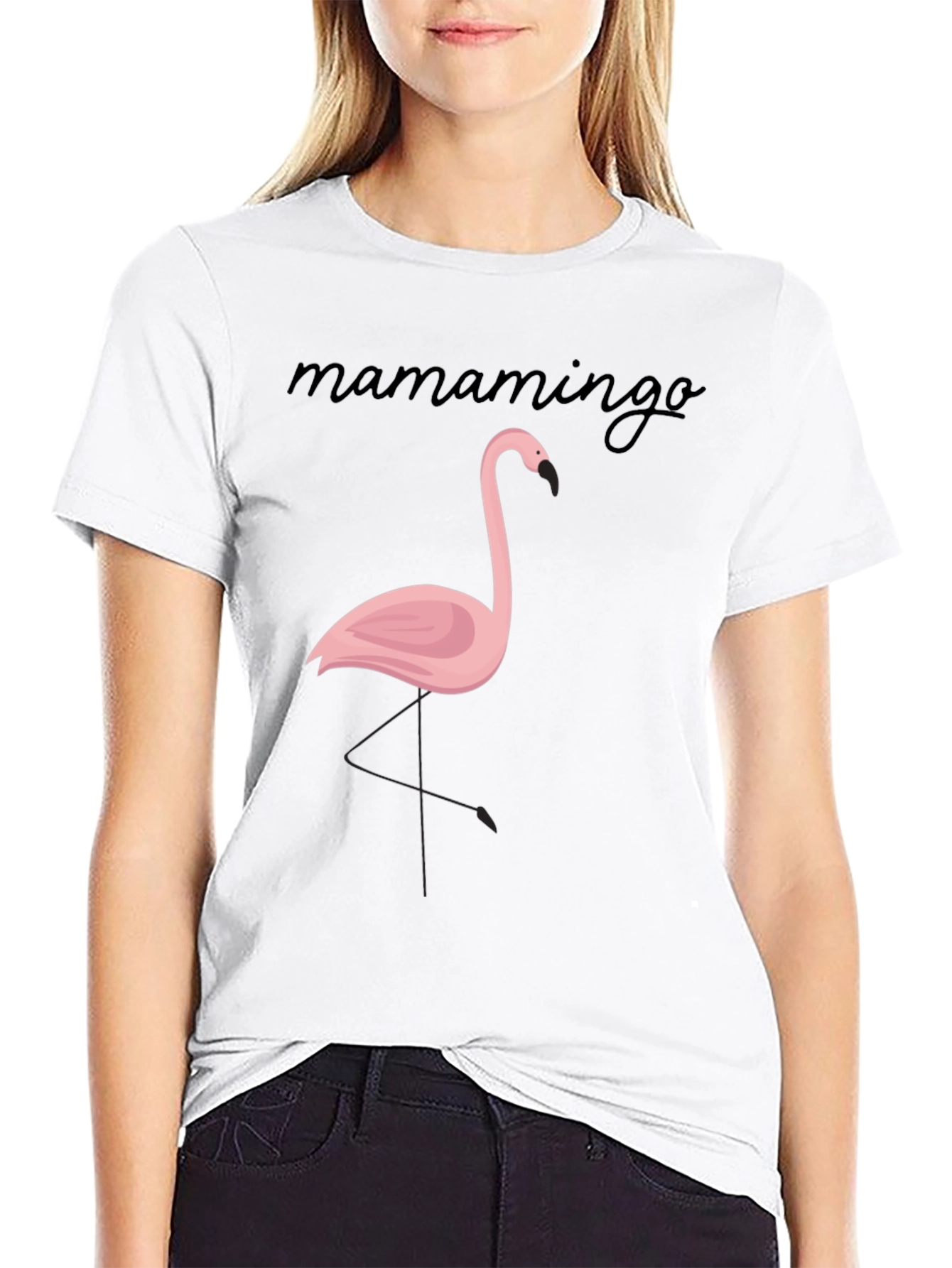 Mamamingo Flamingo Graphic Tee - Black - 9