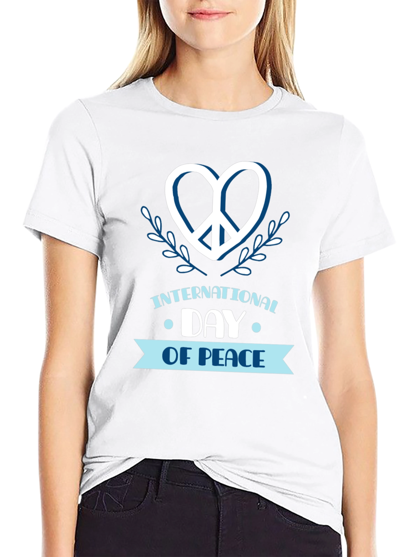 Black International Day of Peace T-Shirt view 9