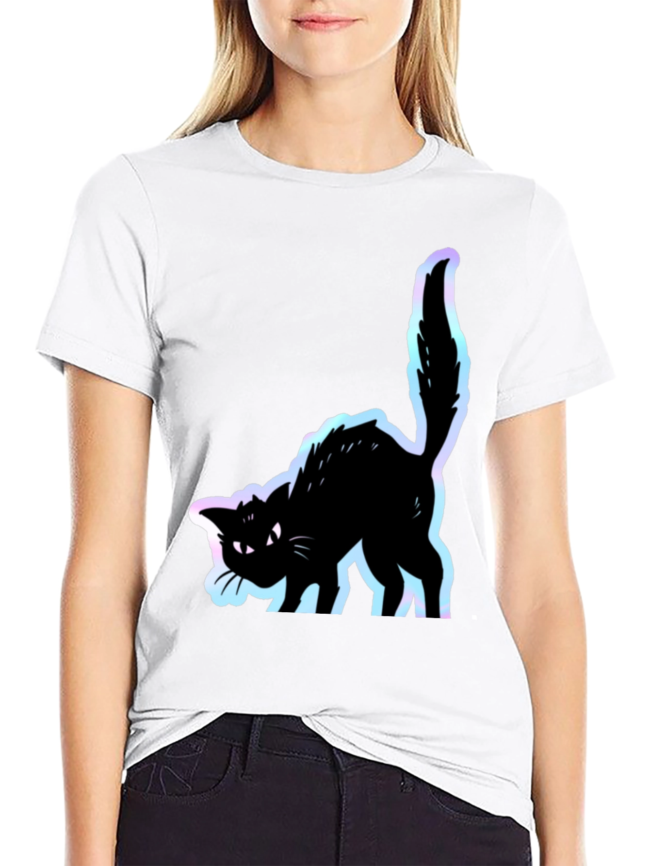 Black Black Cat Graphic Tee - Men's Short Sleeve Shirt view 9