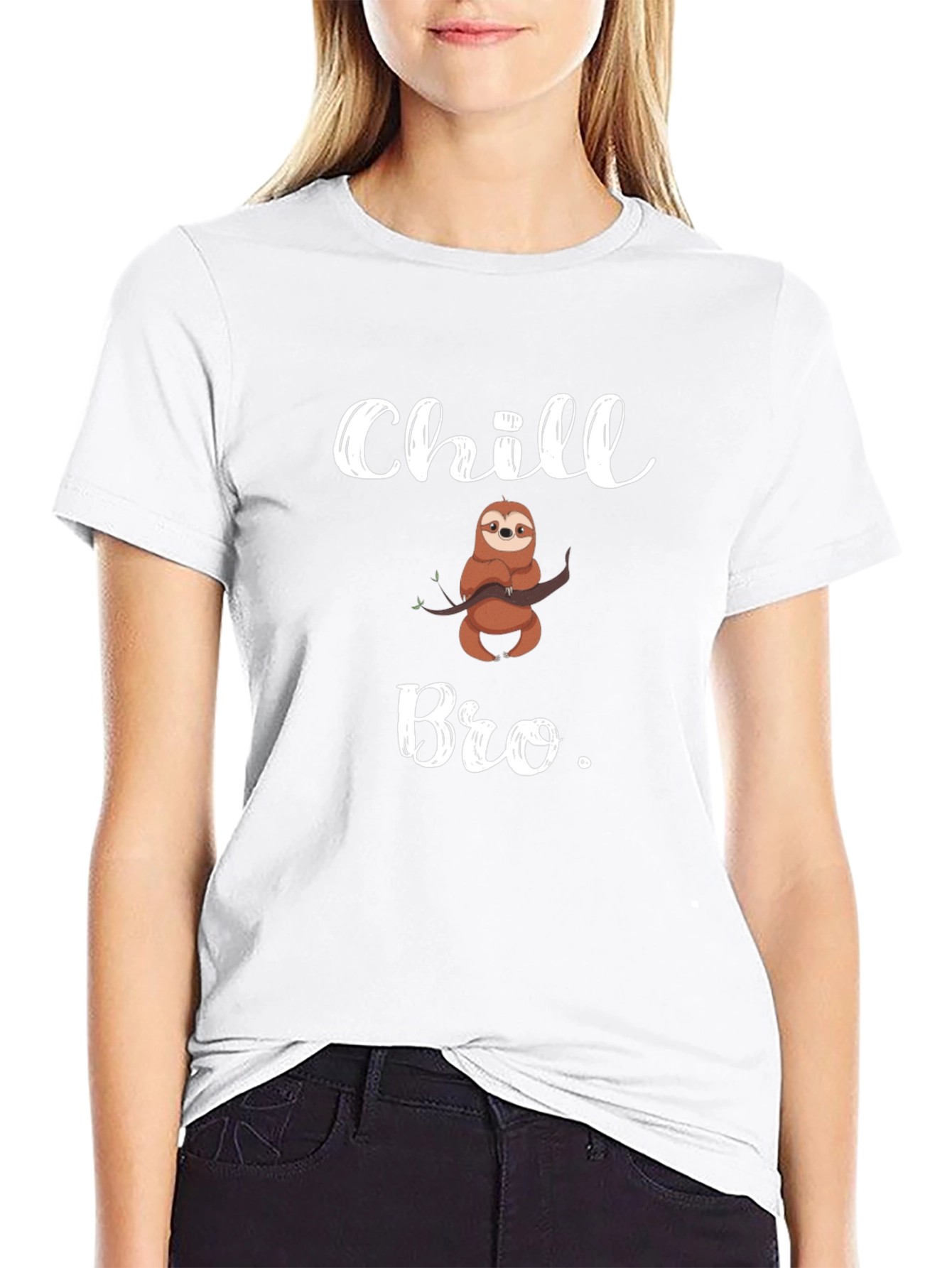 Black Chill Bro Sloth Graphic Tee - Relaxed Vibe view 9