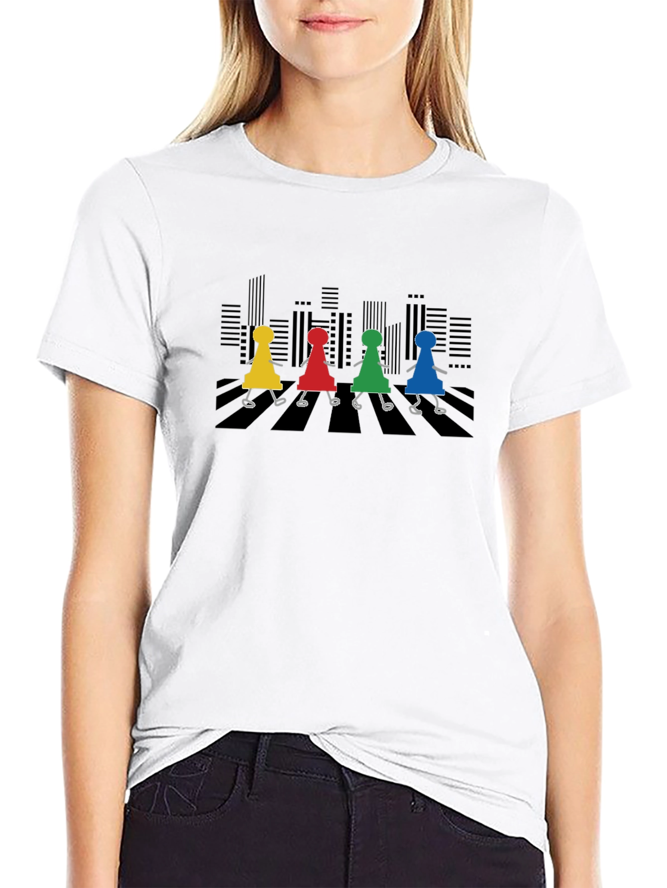 Black Board Game Abbey Road Men's T-Shirt view 9
