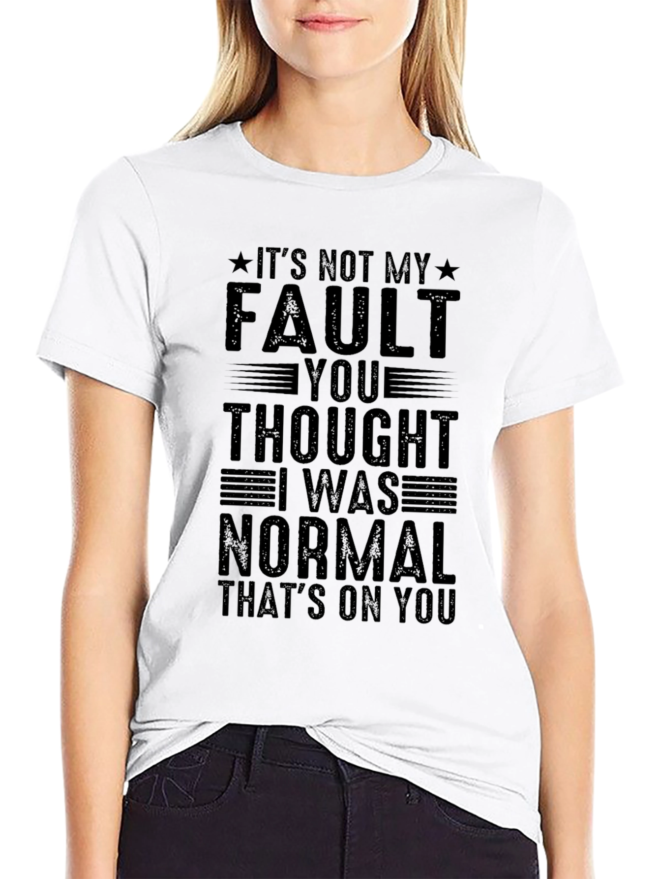 Black Funny "It's Not My Fault" Graphic Tee view 9