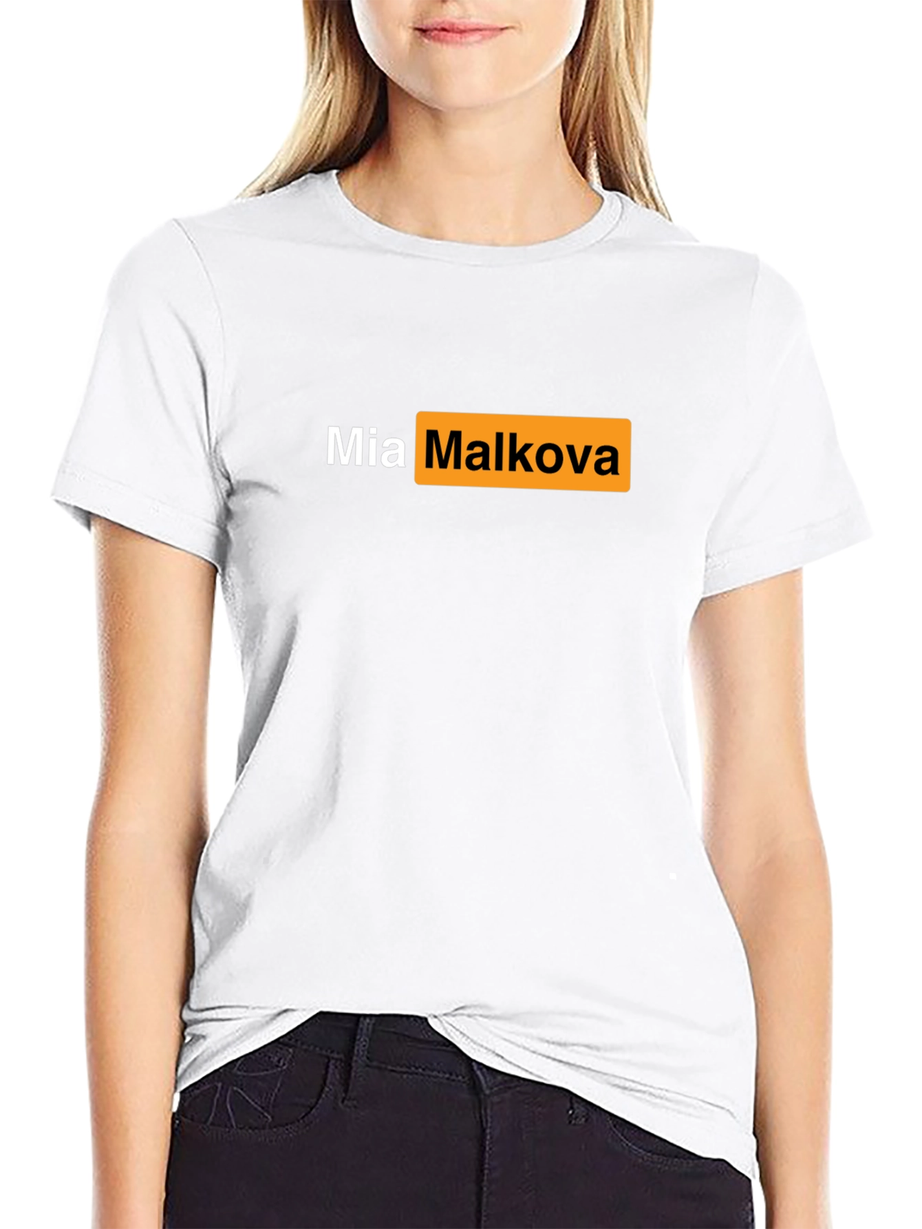 Black Mia Malkova T-Shirt - Adult Novelty Tee view 9