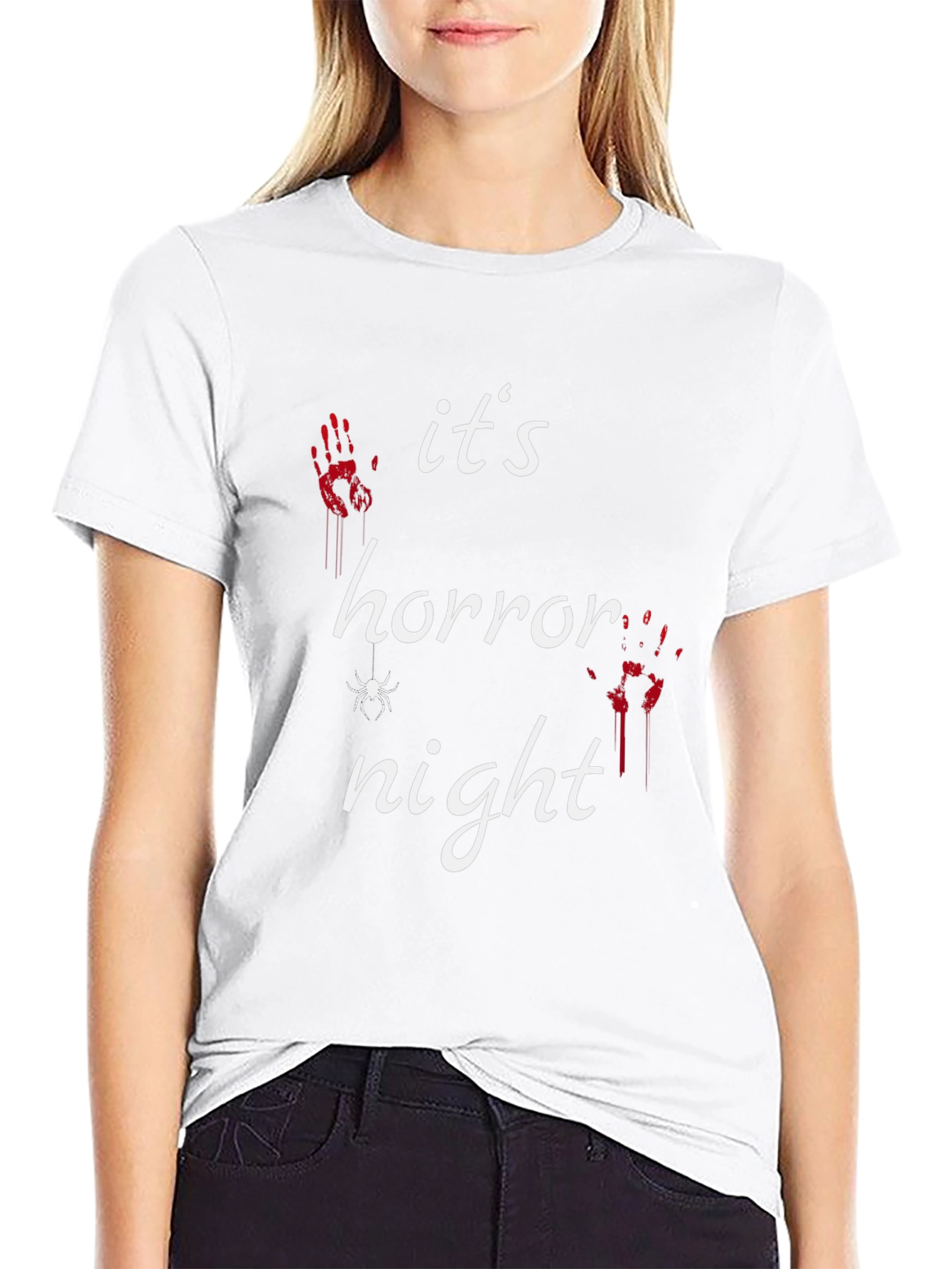 Black It's Horror Night Black T-Shirt view 9