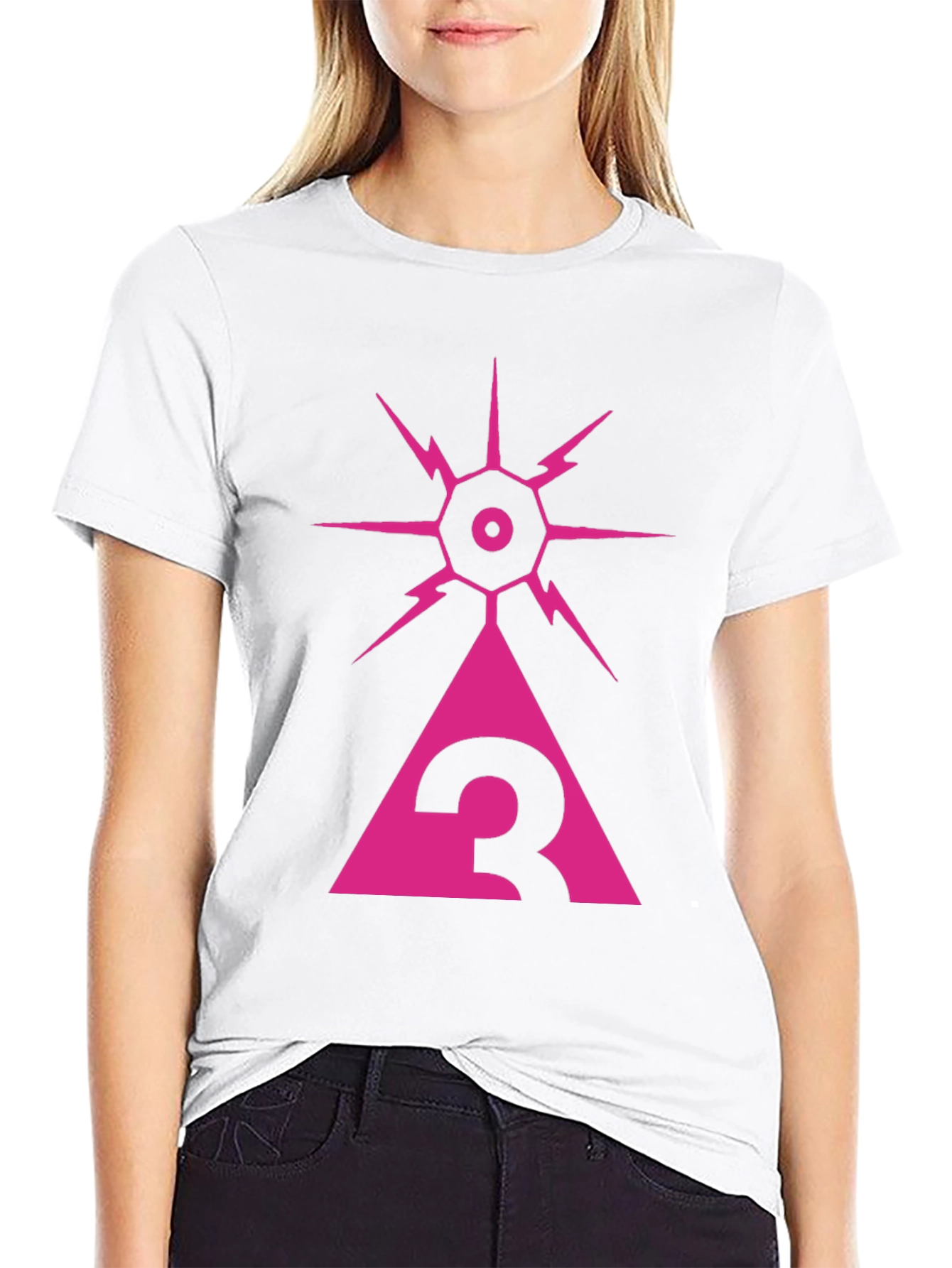 Black Eye of Providence Triangle Graphic Tee - Black view 9