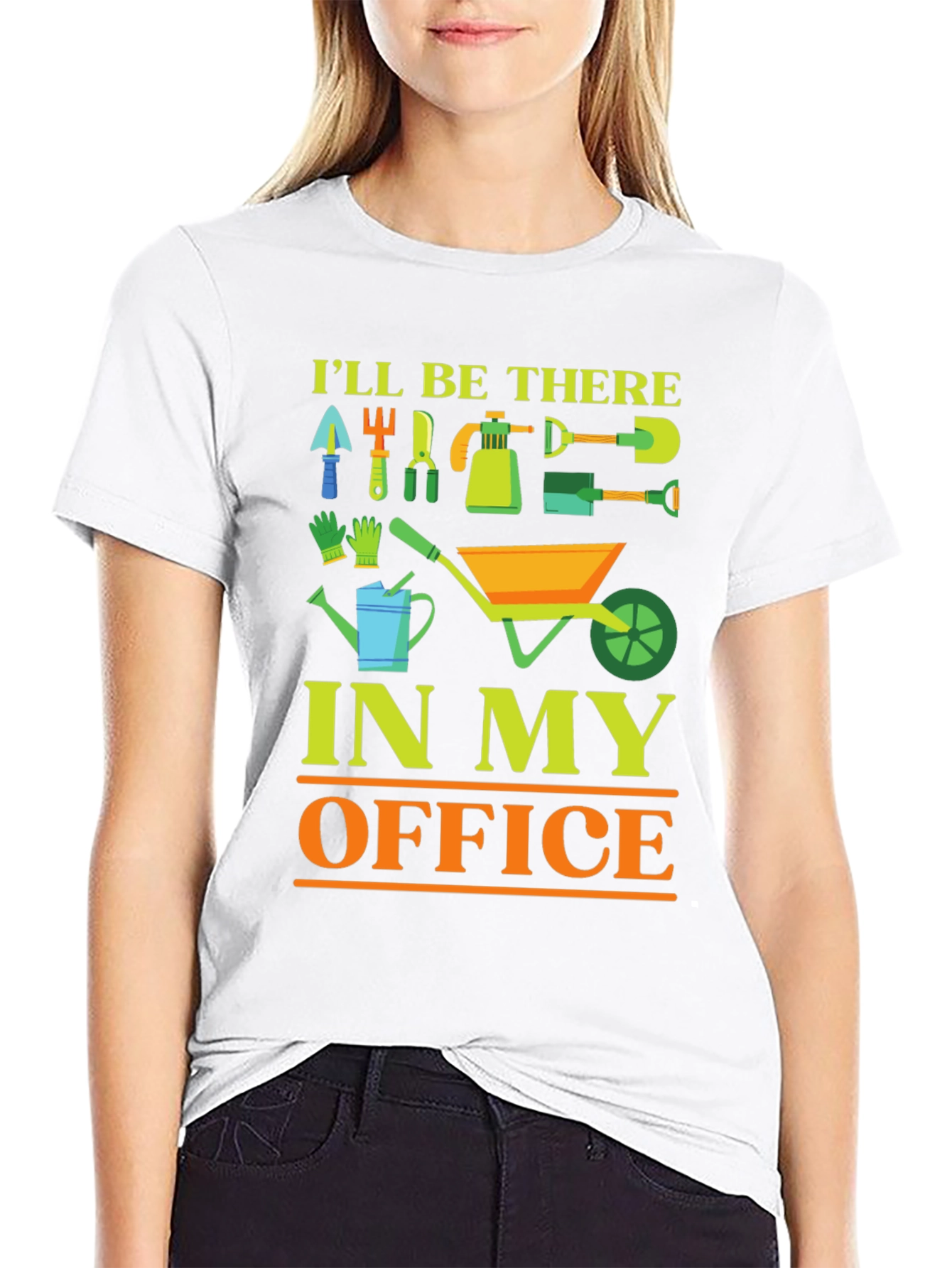 Black Gardening T-Shirt - I'll Be There In My Office view 9