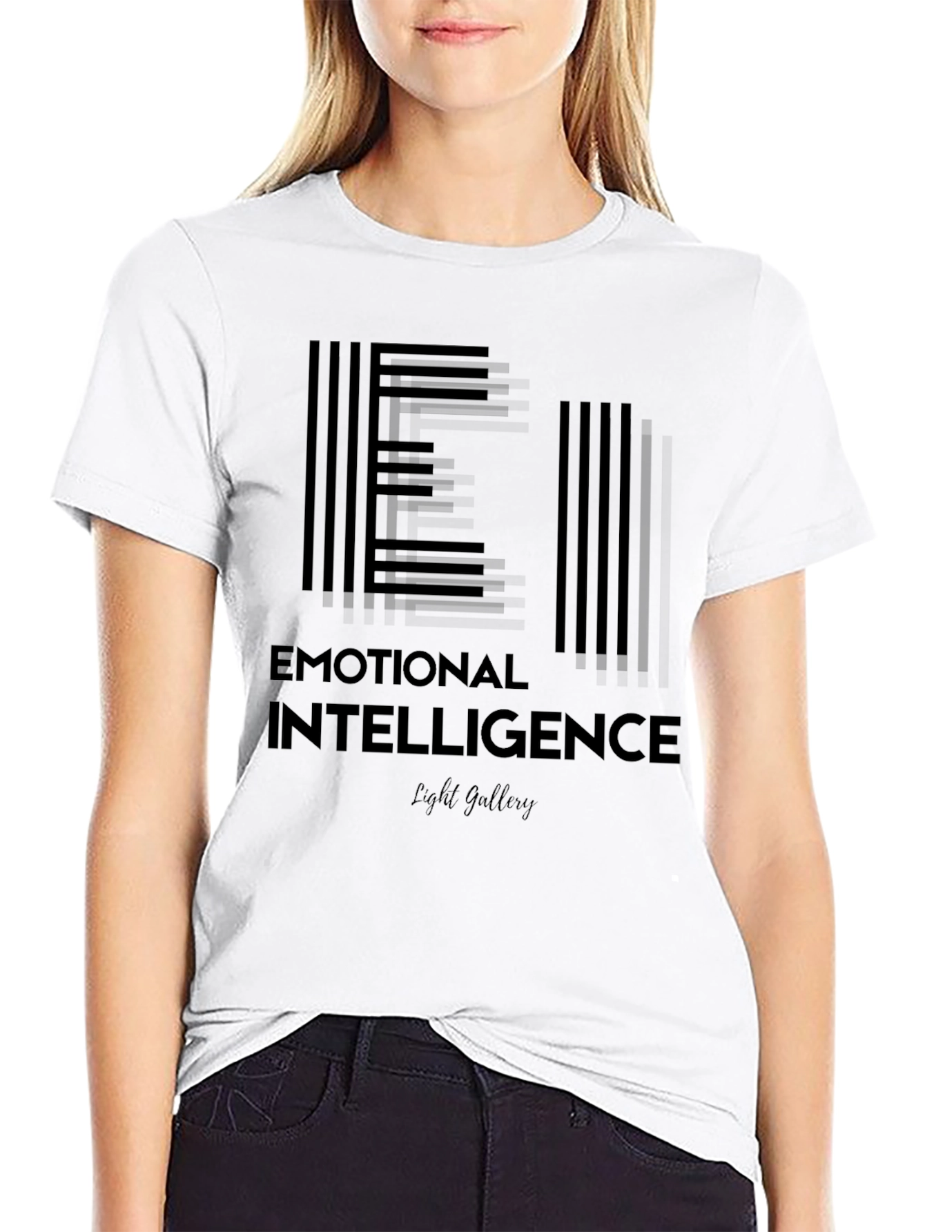 Black Emotional Intelligence T-Shirt - Modern Design view 9