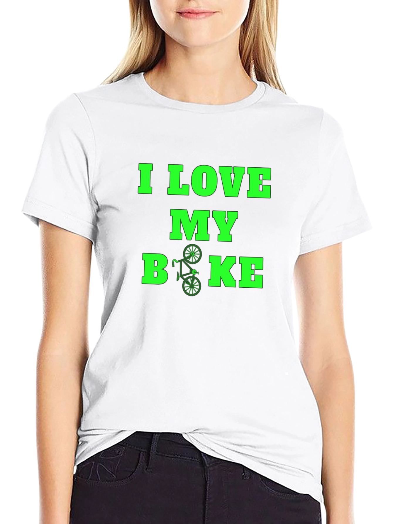 Black I Love My Bike Graphic Tee - Black view 9