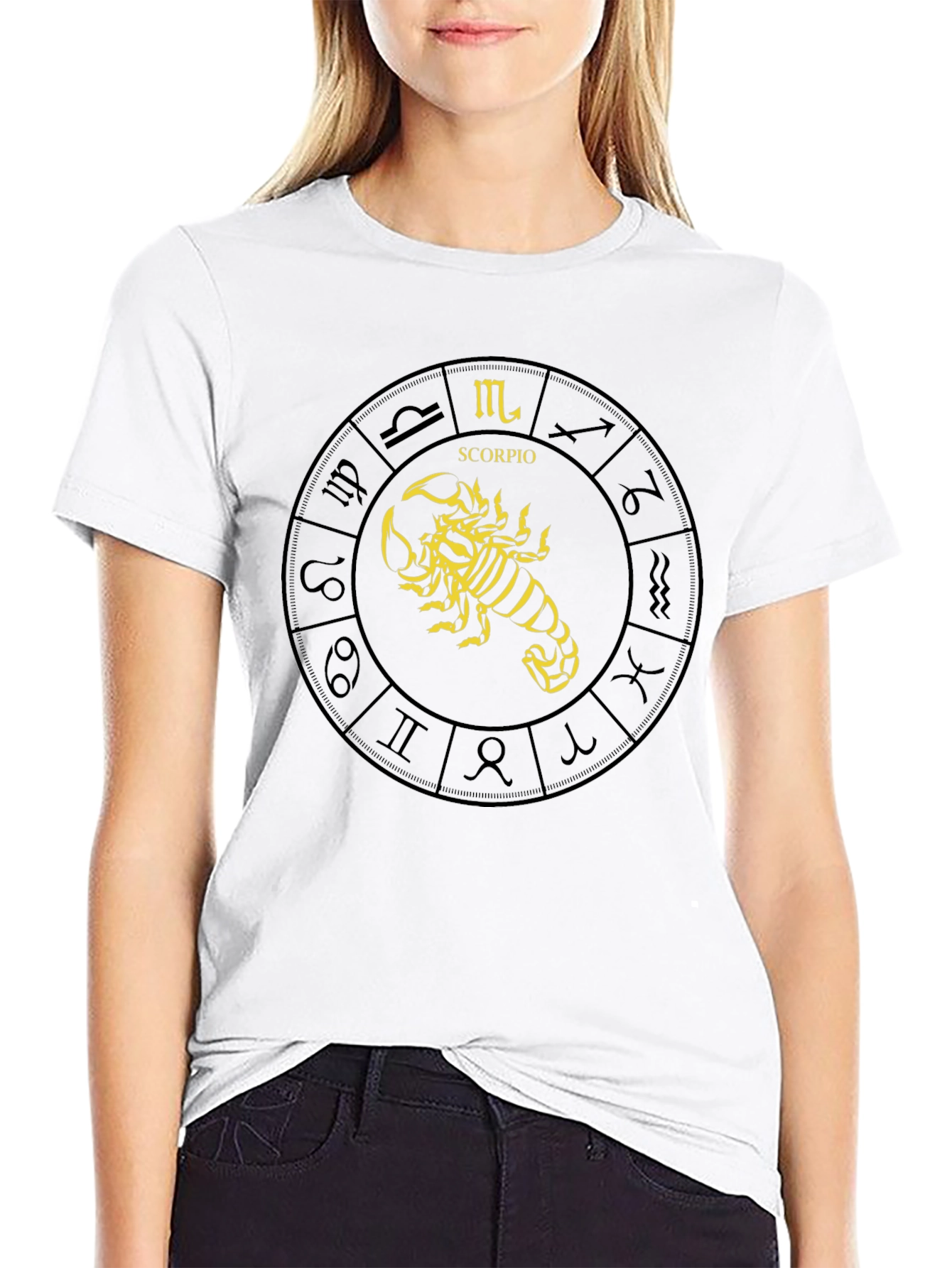 Black Scorpio Zodiac Sign T-Shirt view 9