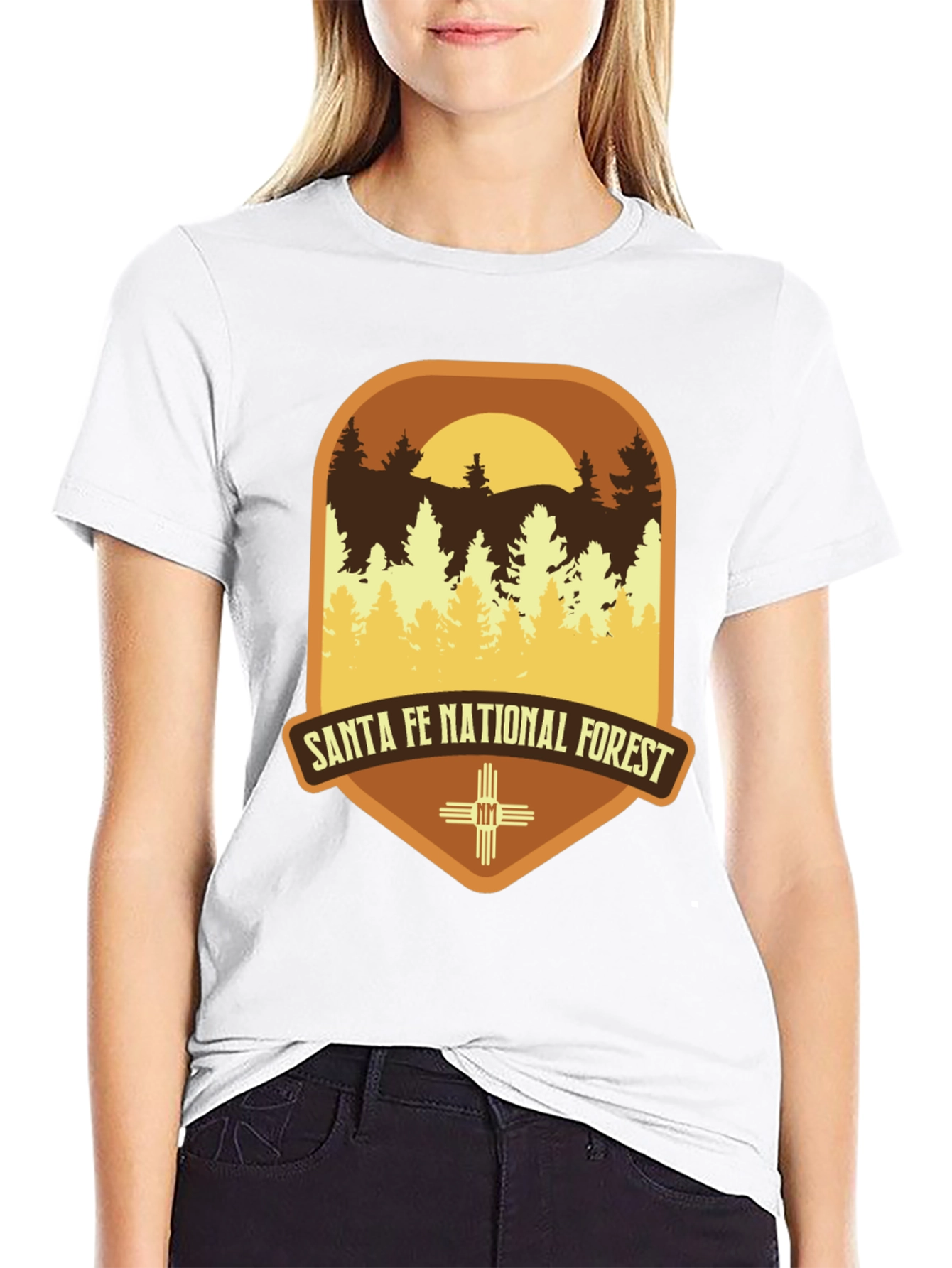 Black Santa Fe National Forest Graphic Tee view 9