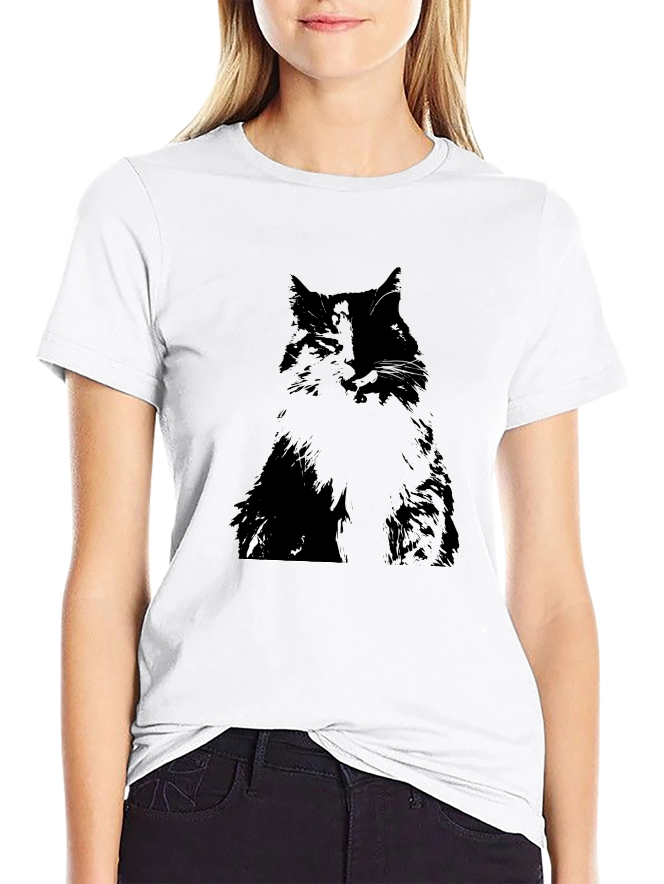 Black Black Cat Graphic Tee - Stylish & Comfortable view 9