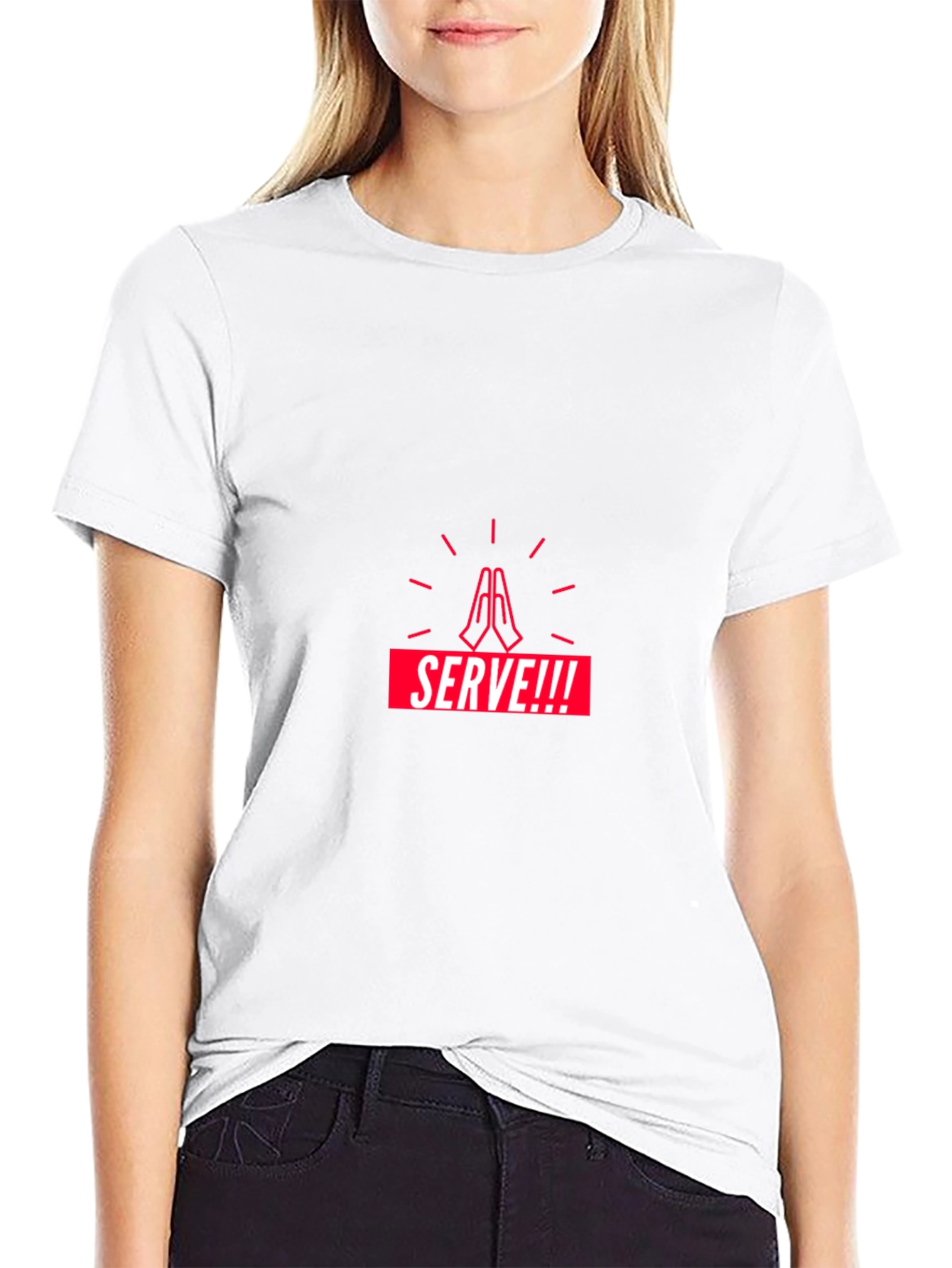 Black Serve Graphic Tee - Stylish Black T-Shirt view 9