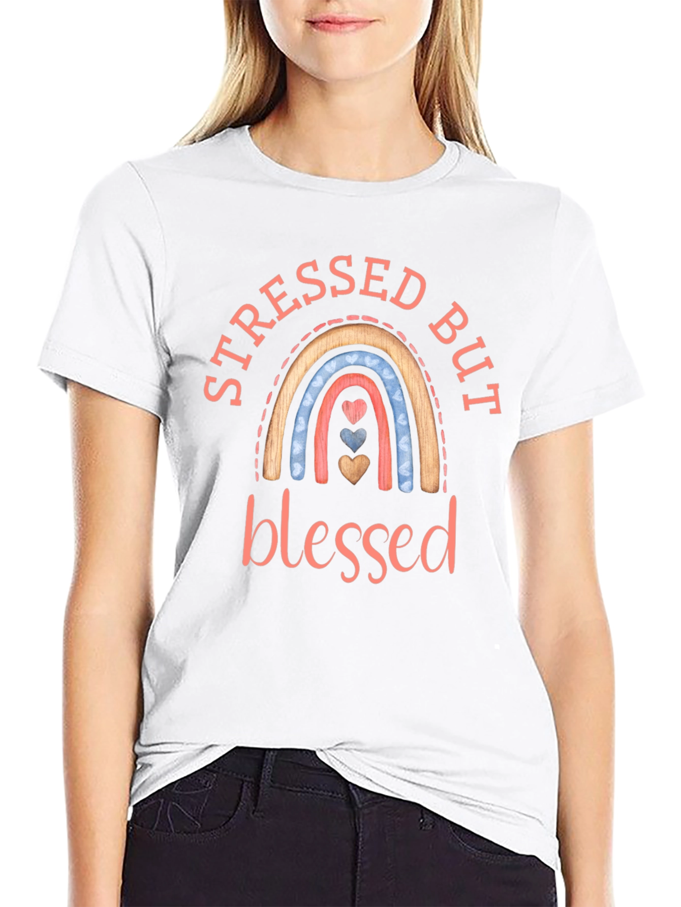 Black Stressed But Blessed T-Shirt view 9