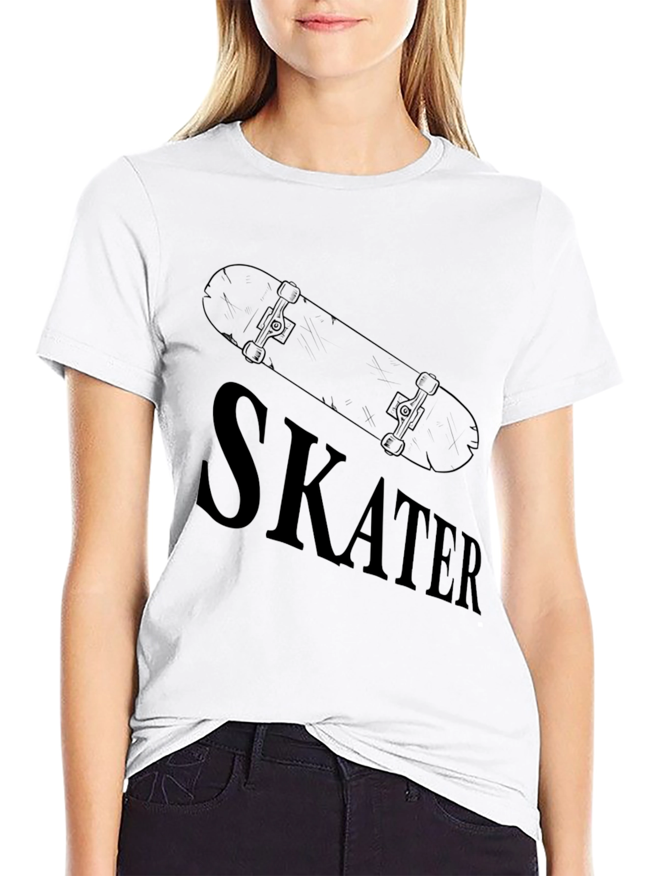 Black Skater T-Shirt: Cool Skateboard Design view 9