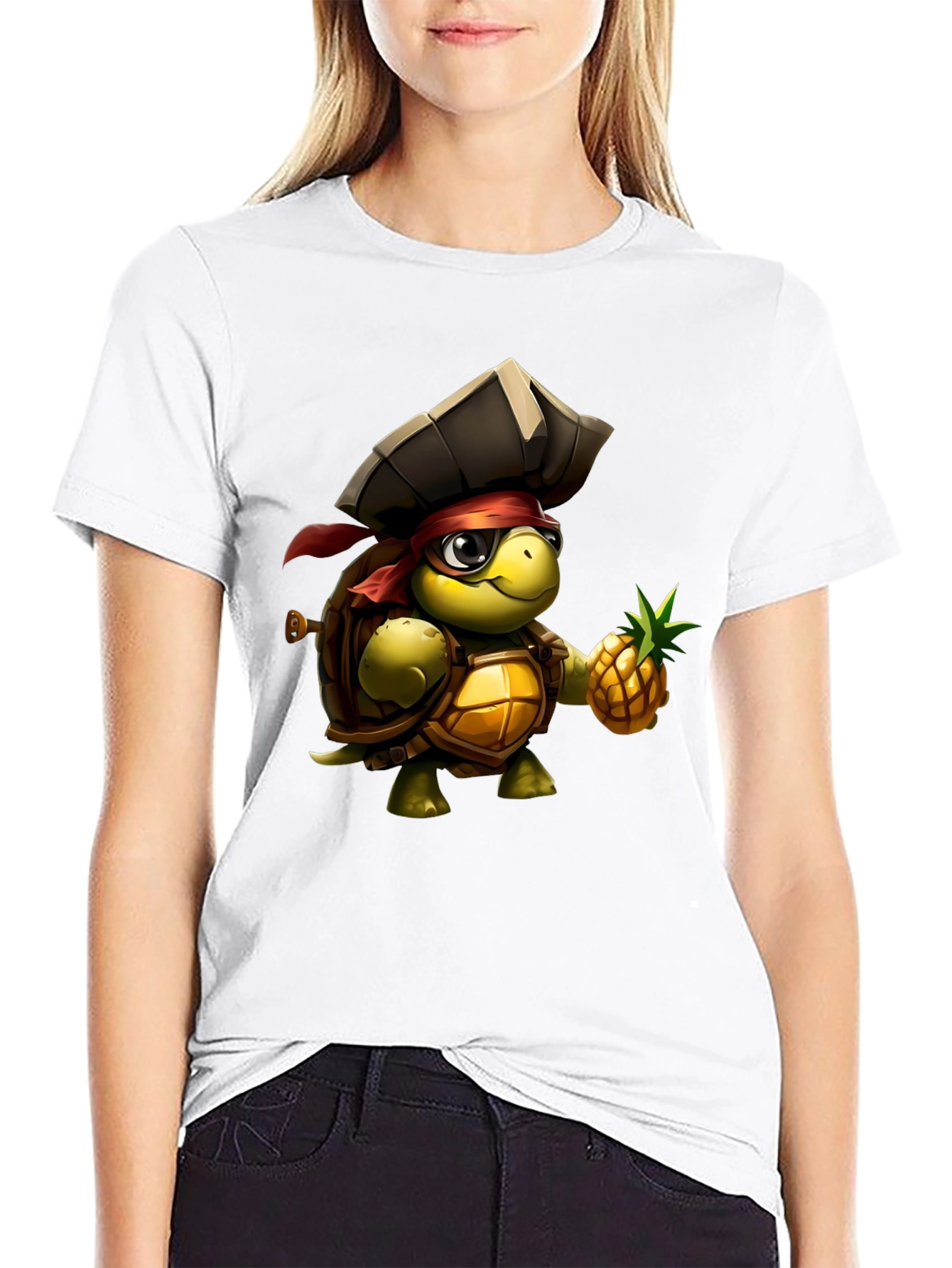 Black Turtle Pirate Graphic Tee - Unique Design! view 9