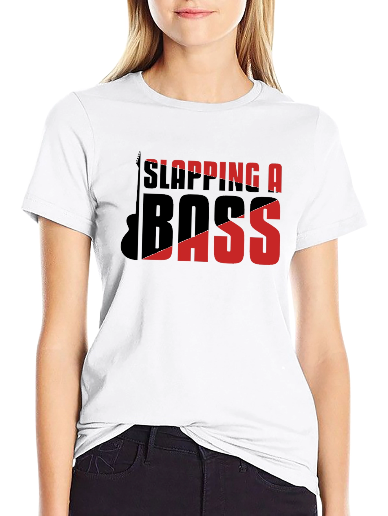 Black Slapping A Bass T-Shirt - Music Lover Tee view 9