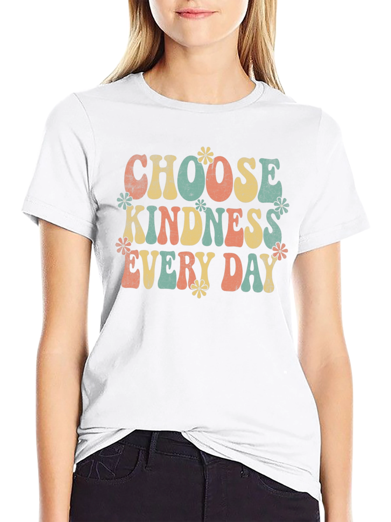 Black Choose Kindness Everyday Retro Tee view 9