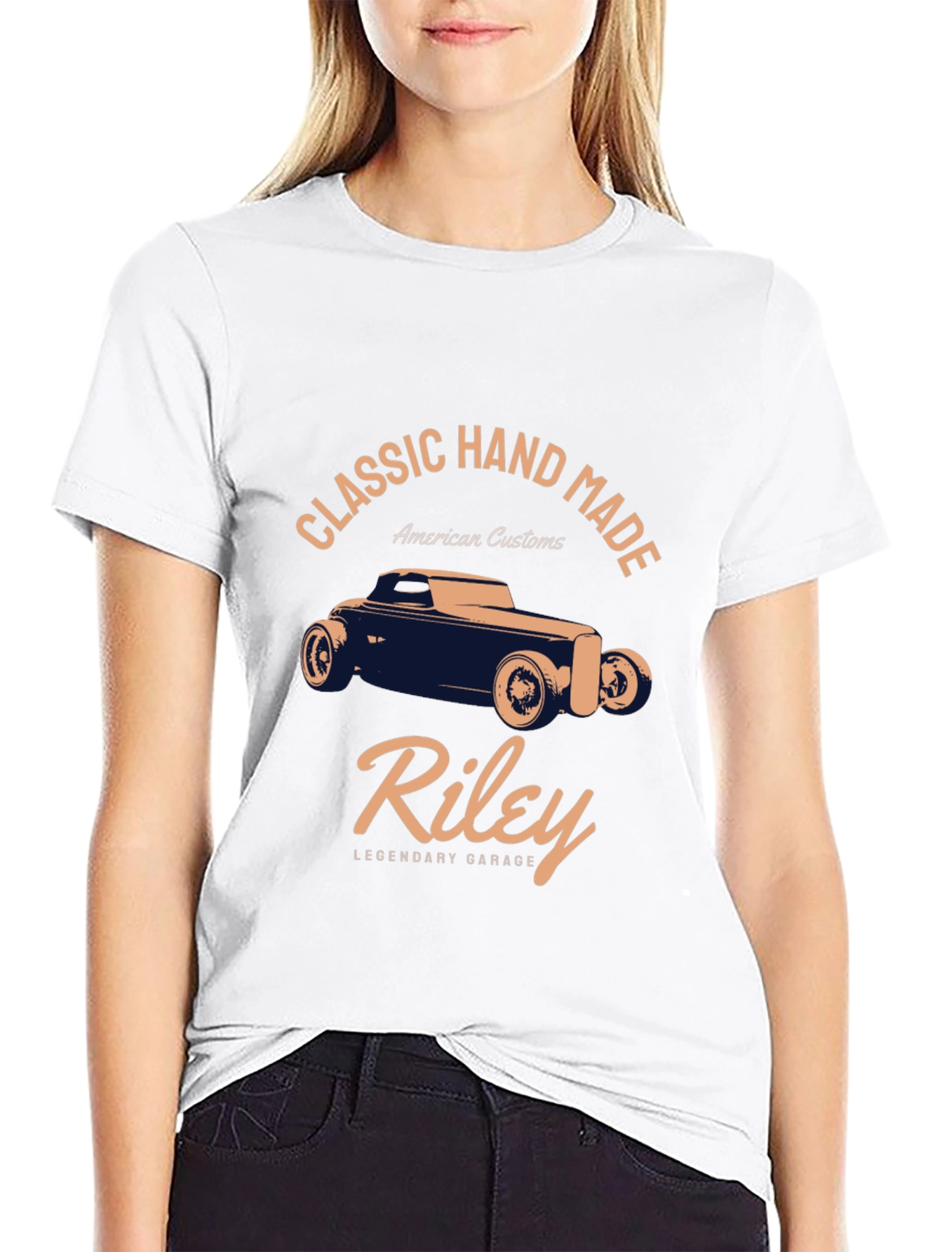 Black Classic Car T-Shirt - Riley Legendary Garage view 9