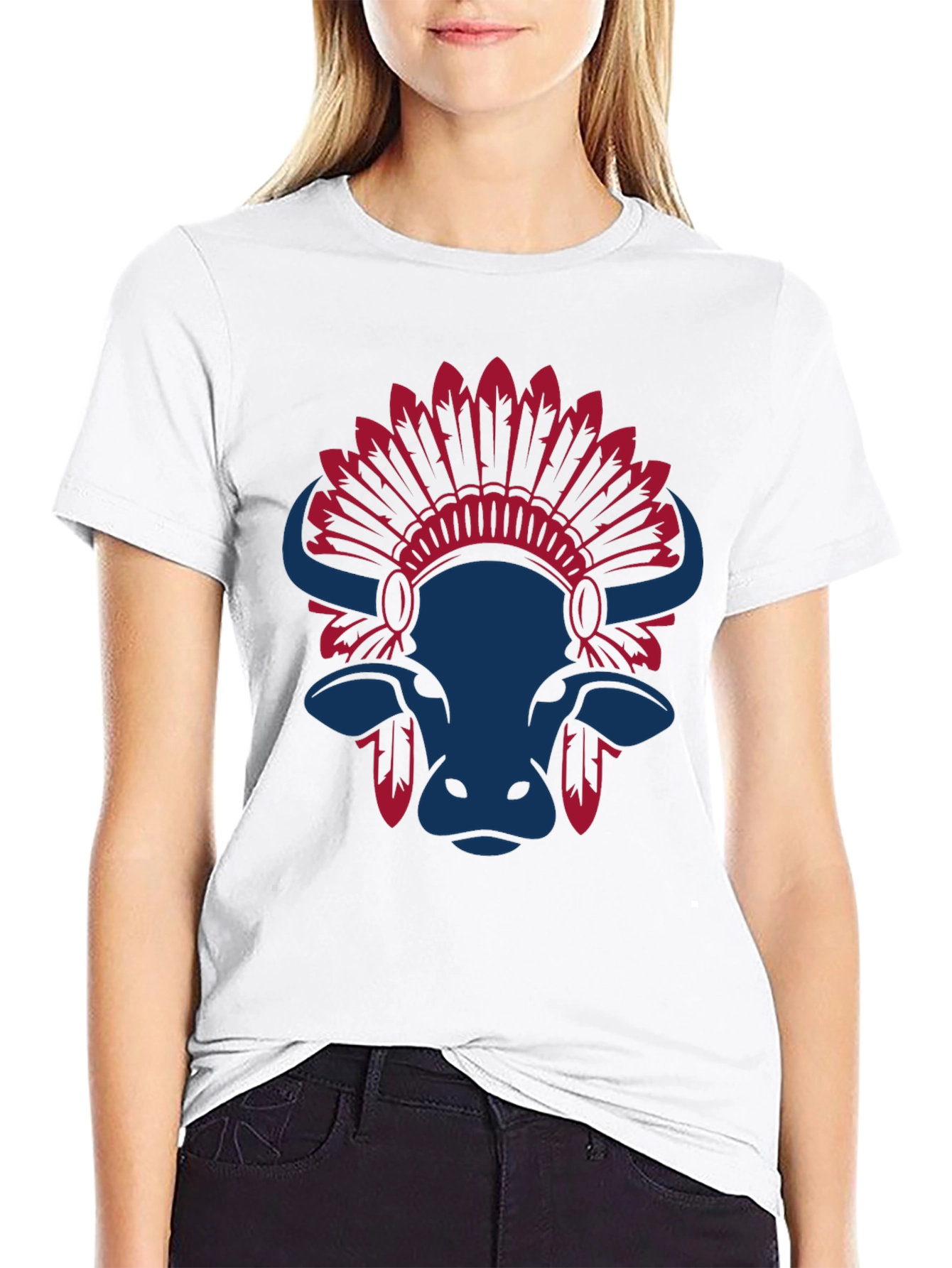 Black Buffalo Headdress Graphic Tee - Stylish Casual Wear view 9