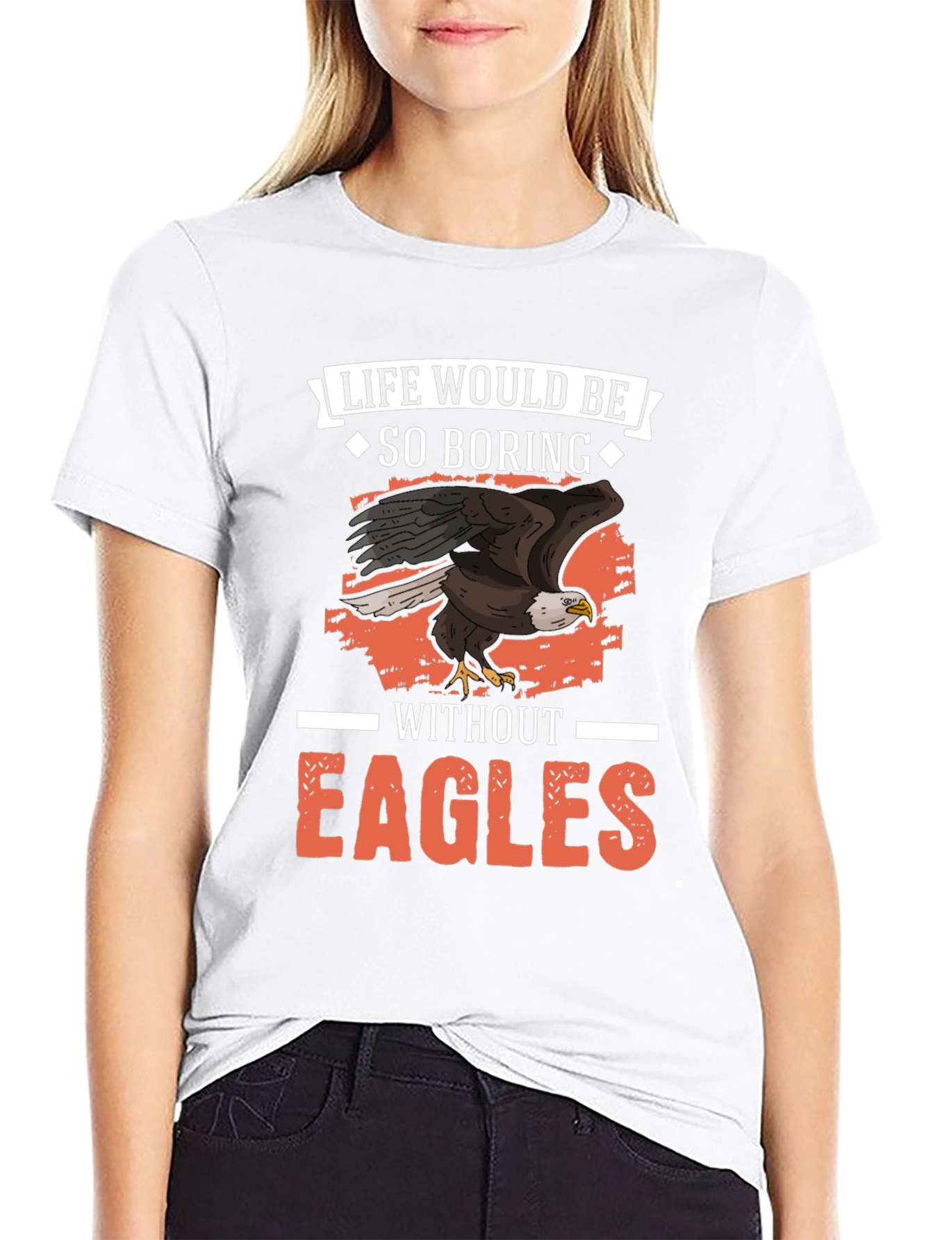 Black Life Would Be So Boring Without Eagles Graphic Tee view 9
