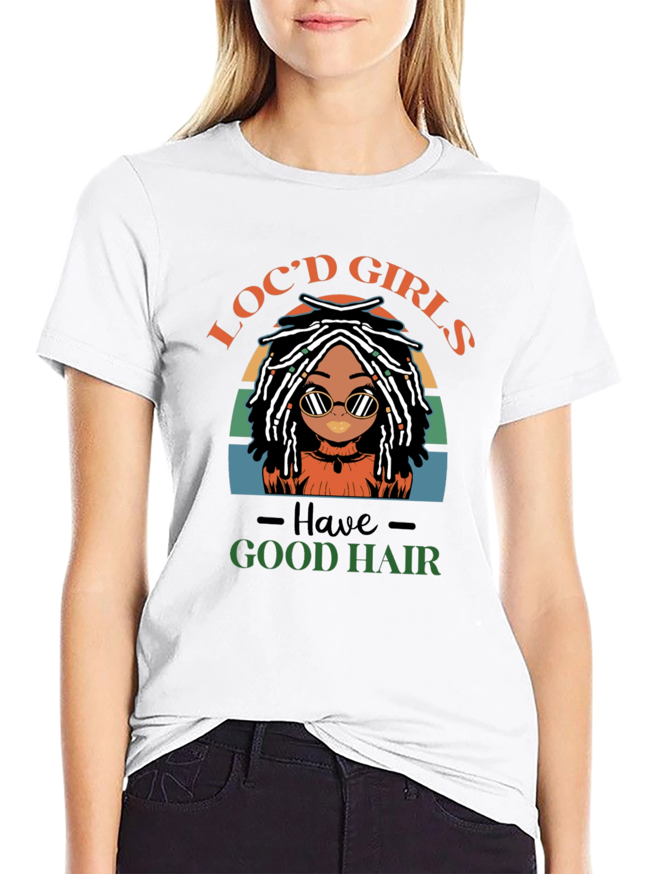 Black Loc'd Girls Have Good Hair T-Shirt view 9