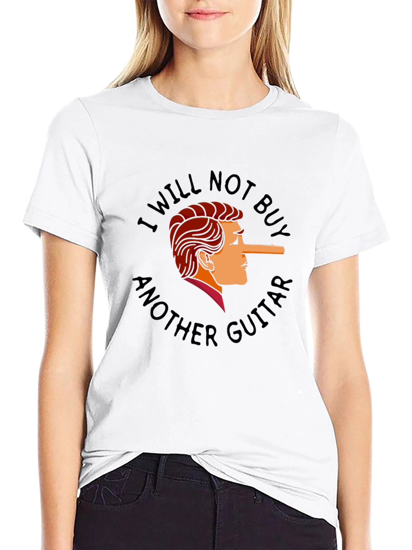 Black I Will Not Buy Another Guitar Funny T-Shirt view 9