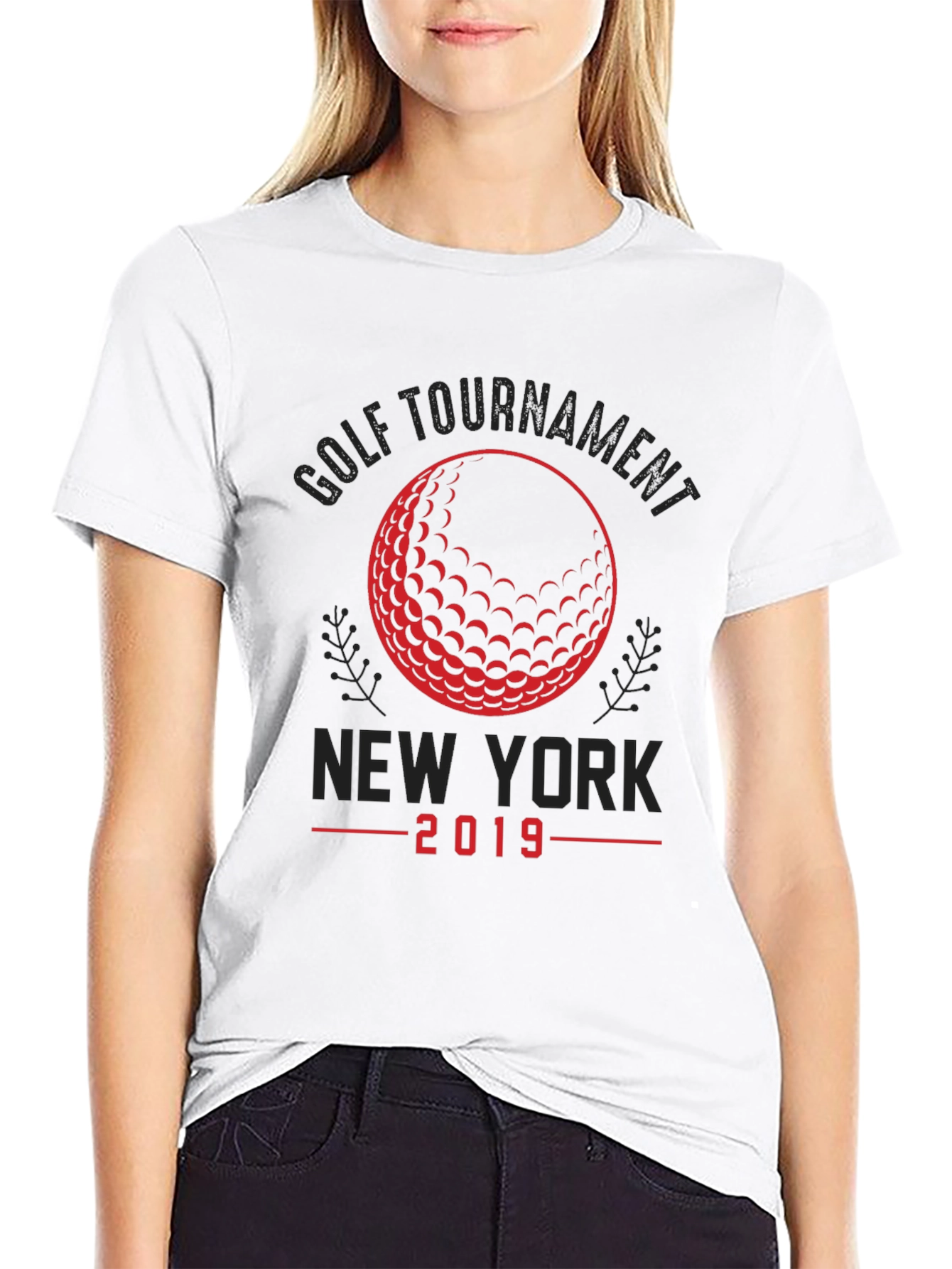 Black Golf Tournament New York 2019 Black T-Shirt view 9