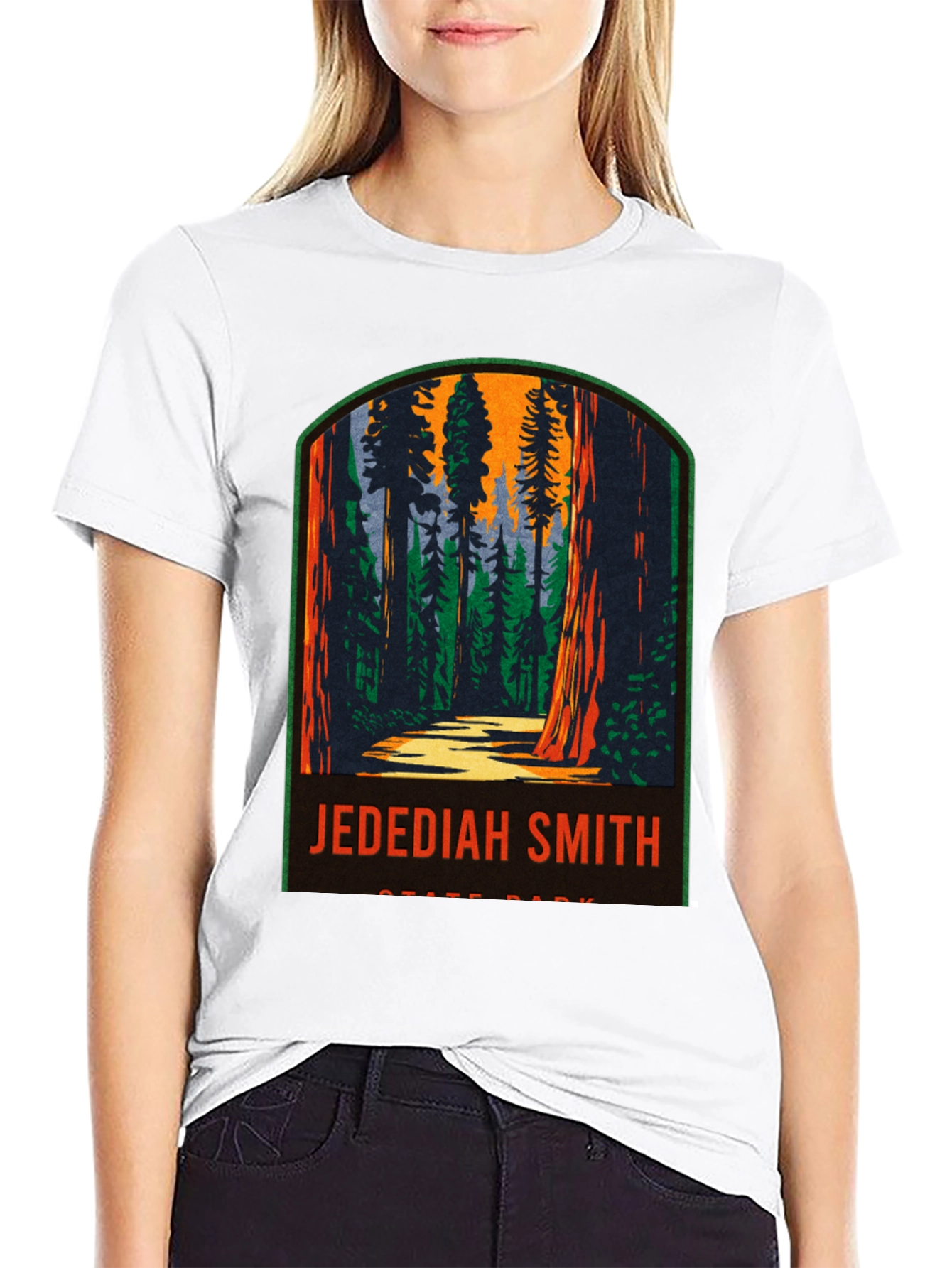 Black Jedediah Smith State Park T-Shirt view 9