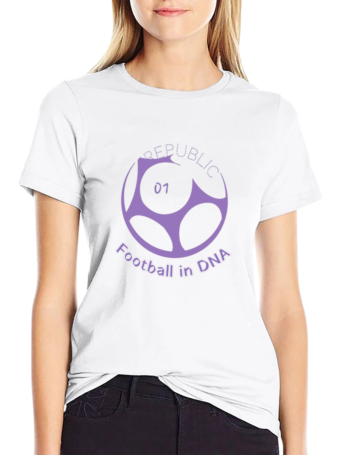 Black Republic Football in DNA Graphic Tee view 9