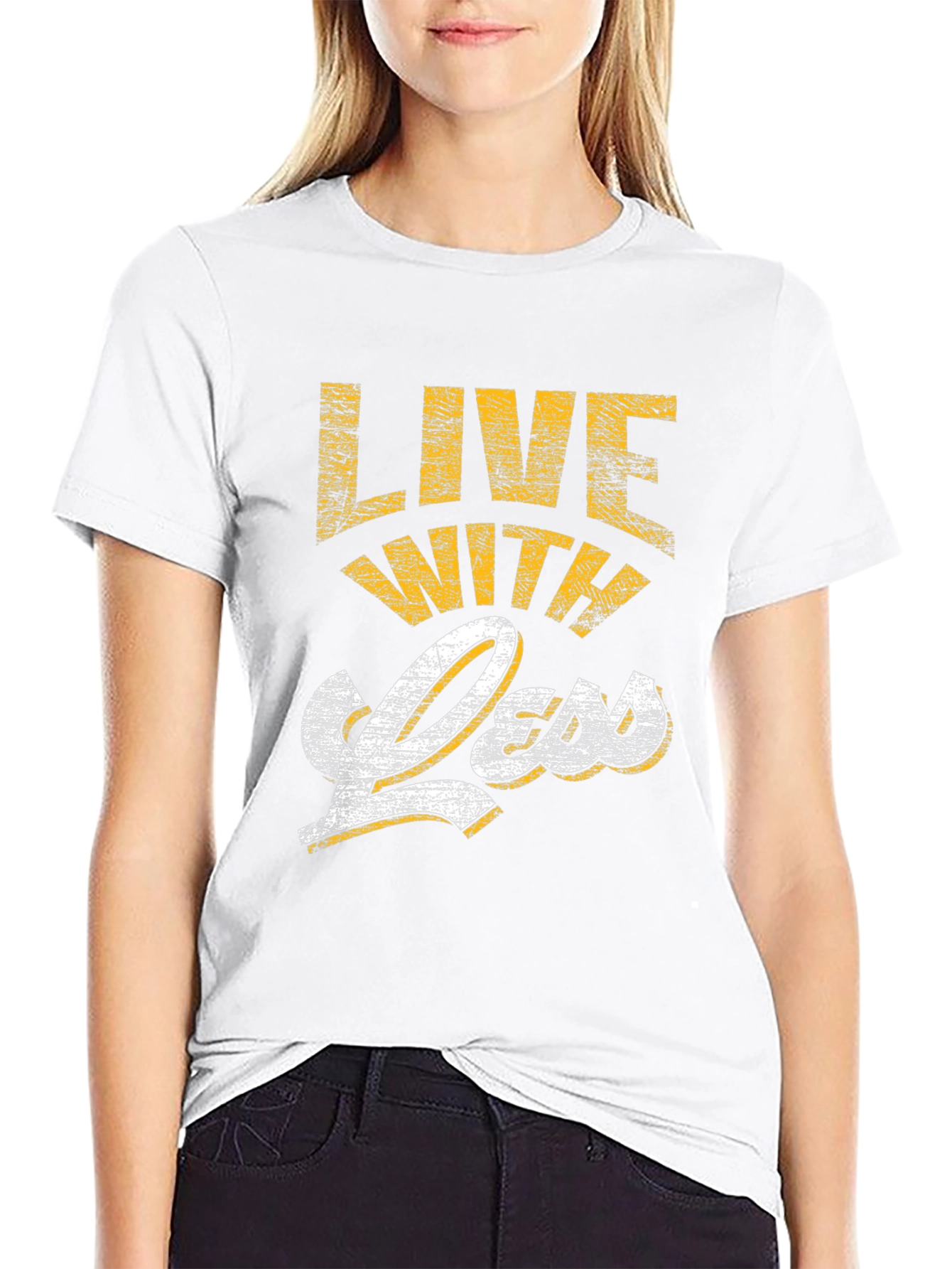 Black Live With Less Graphic Tee - Black view 9