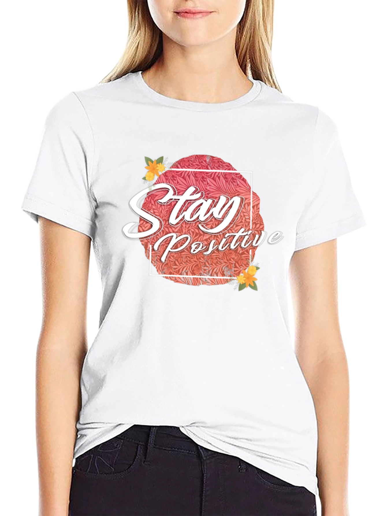 Black Stay Positive Graphic T-Shirt - Black view 9