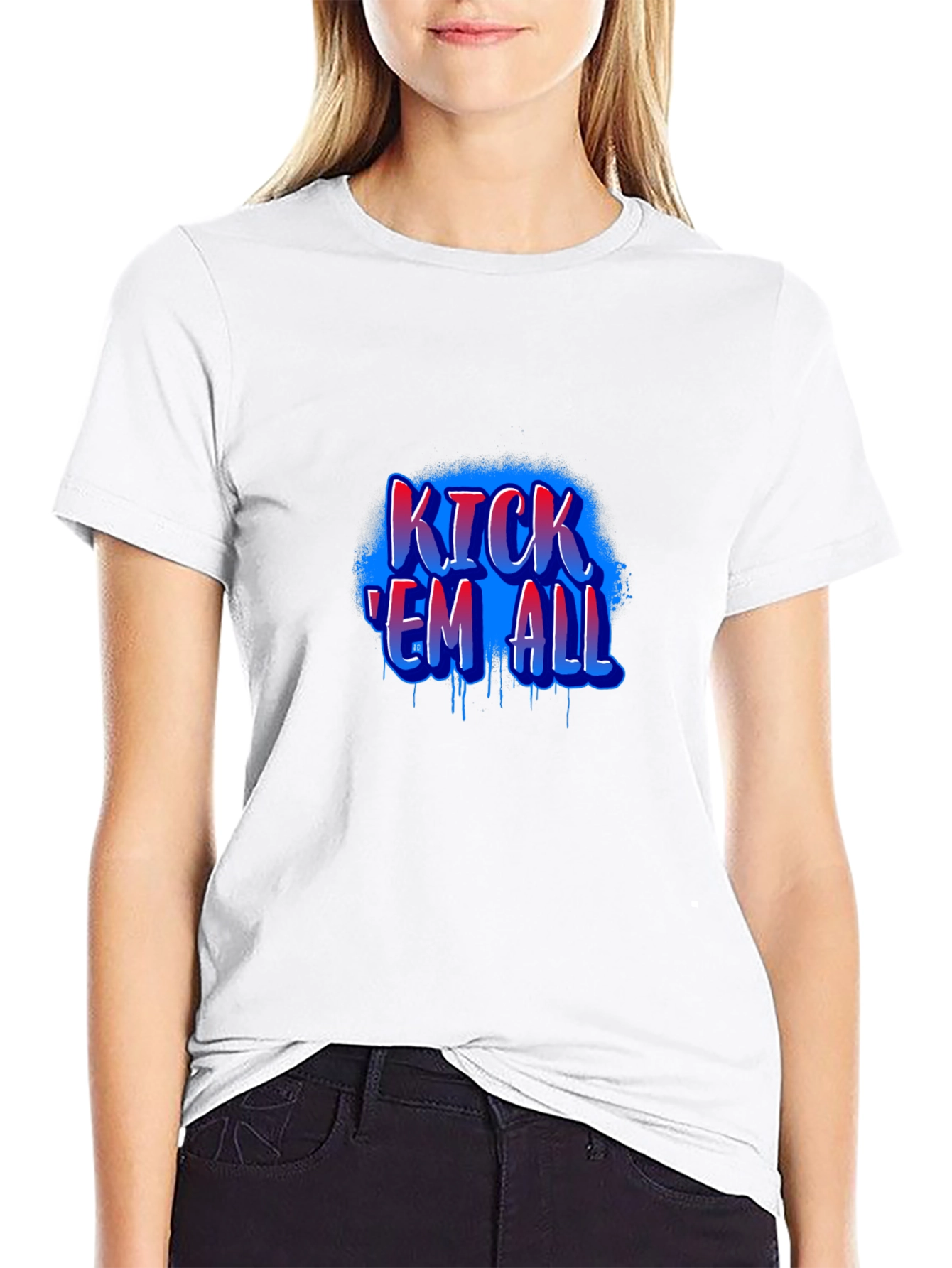 Black Kick 'Em All Graphic T-Shirt - Black view 9