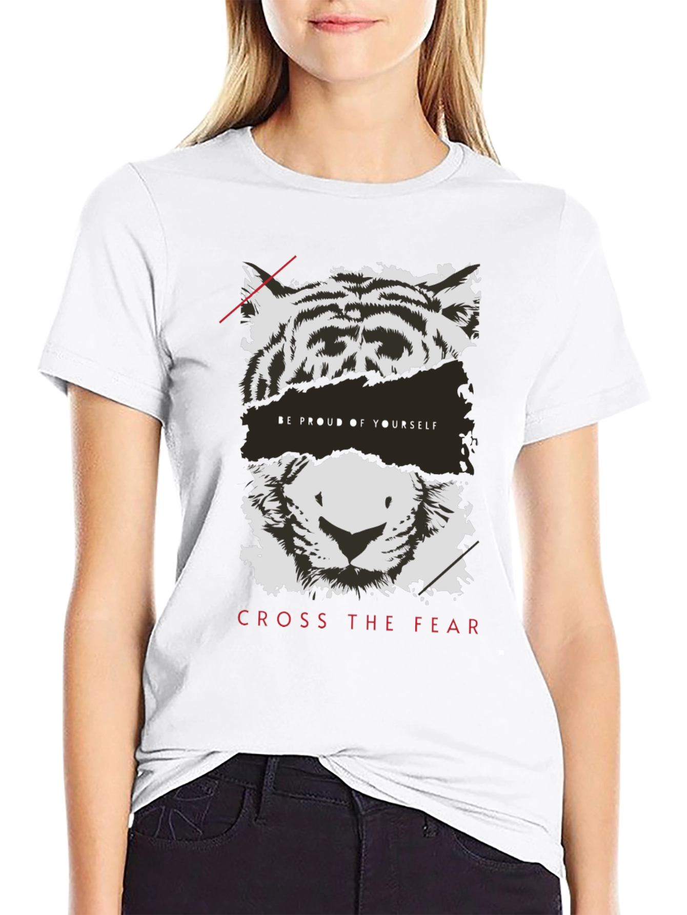 Black Tiger Graphic Tee - Be Proud, Cross Fear view 9
